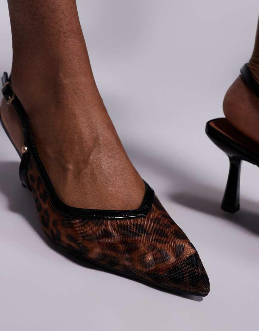 River Island Mesh Court Heels in Brown Lyst UK