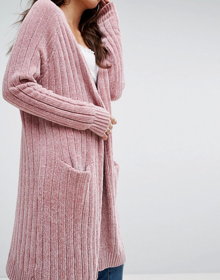 pink slouchy cardigan