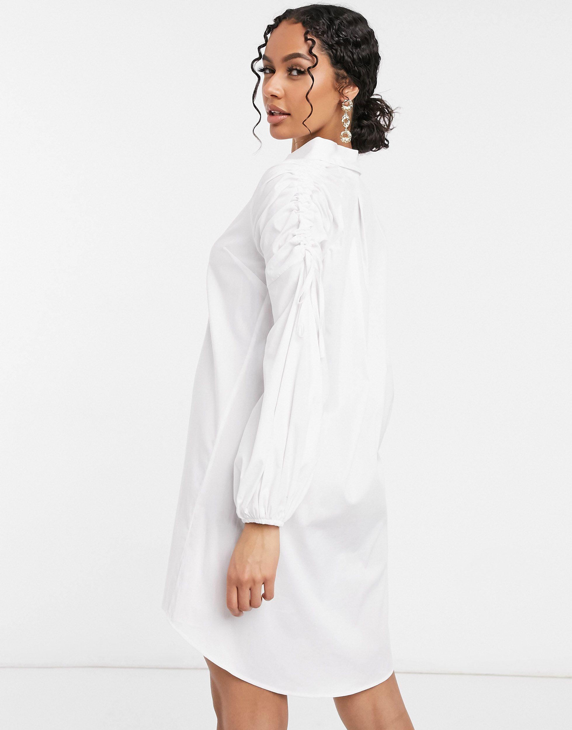 river island white shirt dress