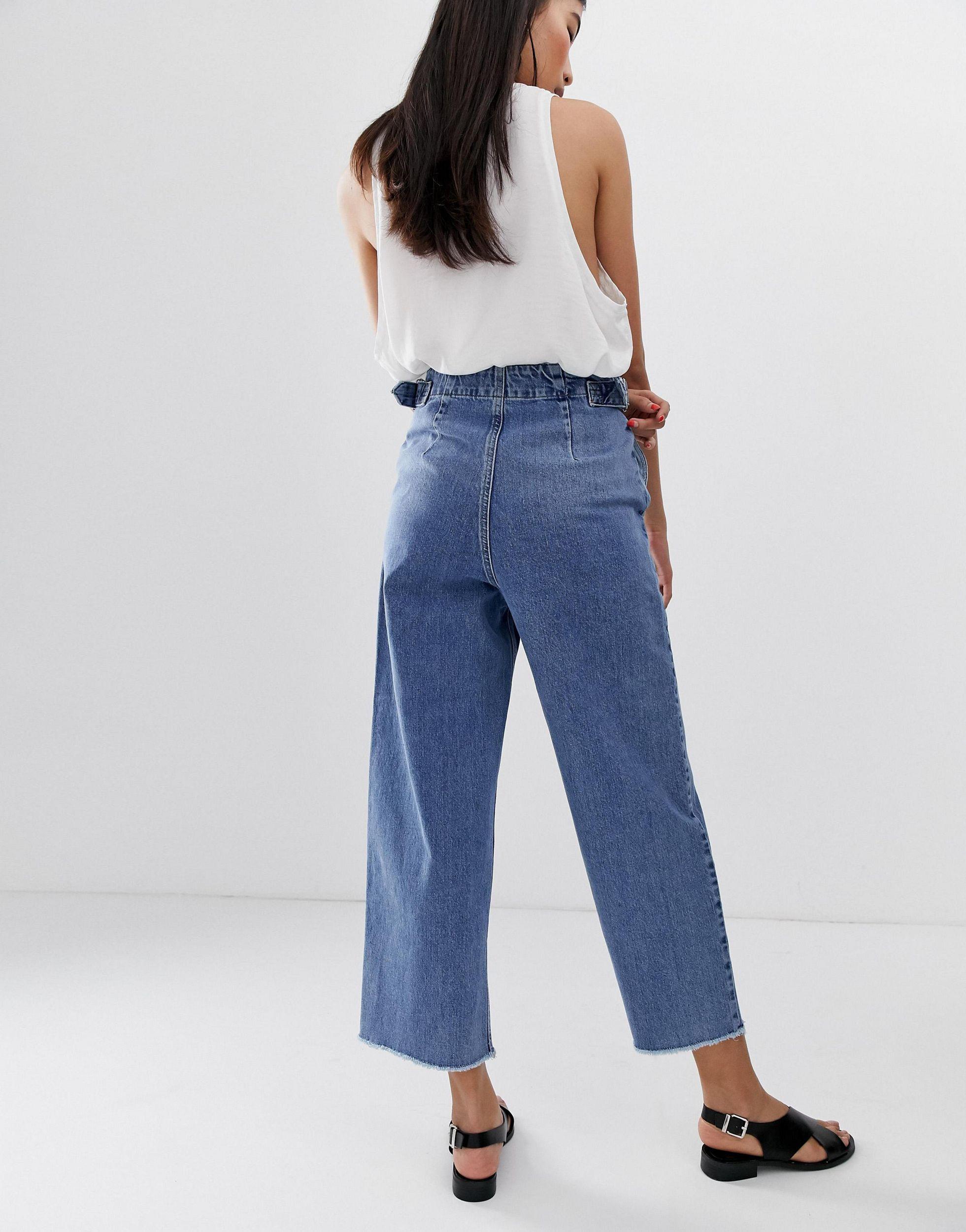 cinched waist jeans