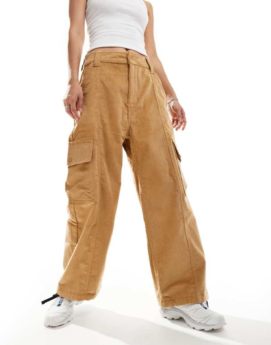 Pantalones Cargo De Pernera Ancha Y Talle Alto De Pana Heritage