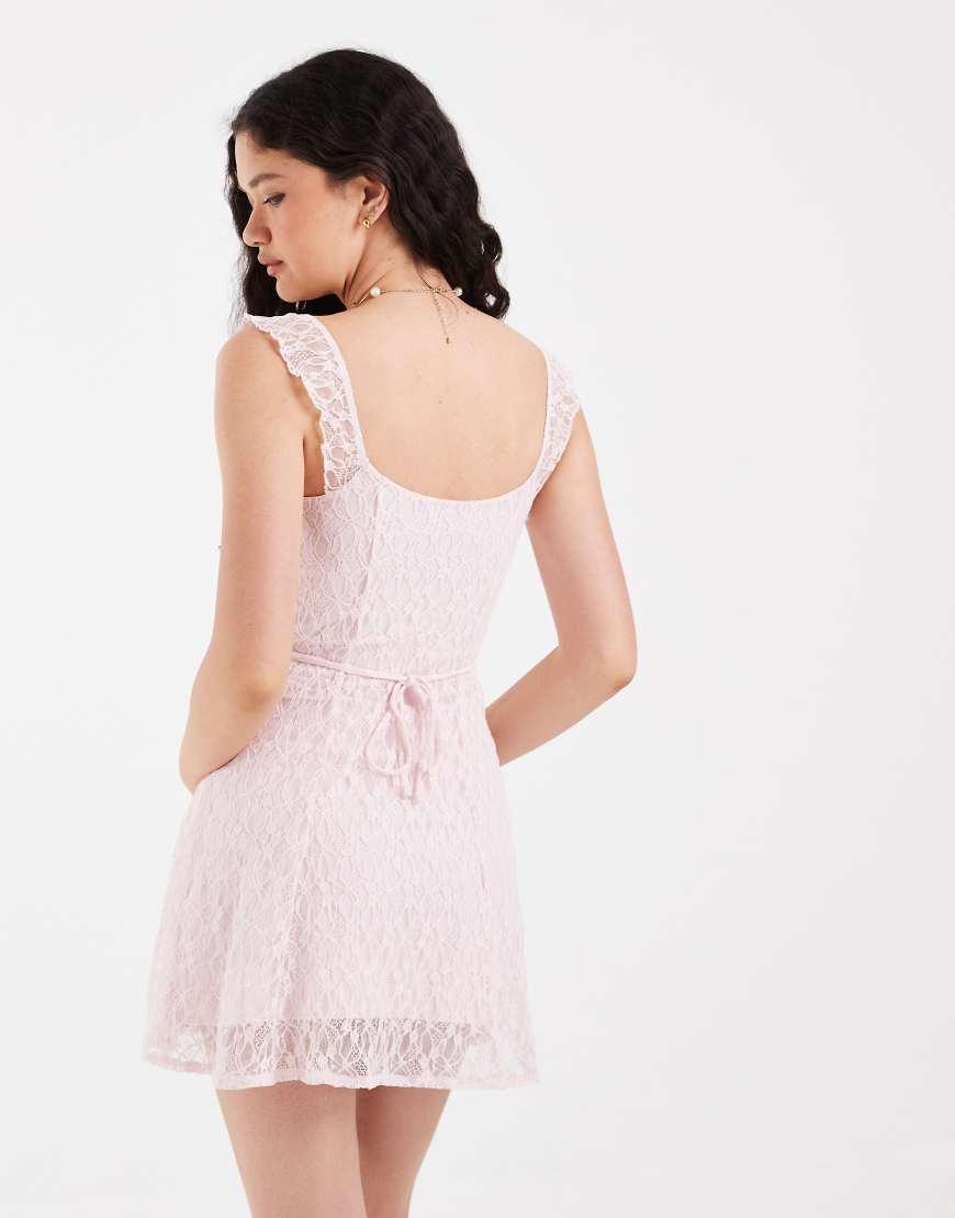 Hollister Corset Detail Flippy Mini Dress in Pink | Lyst UK Hollister Corset Detail Flippy Mini Dress in Pink | Lyst UK