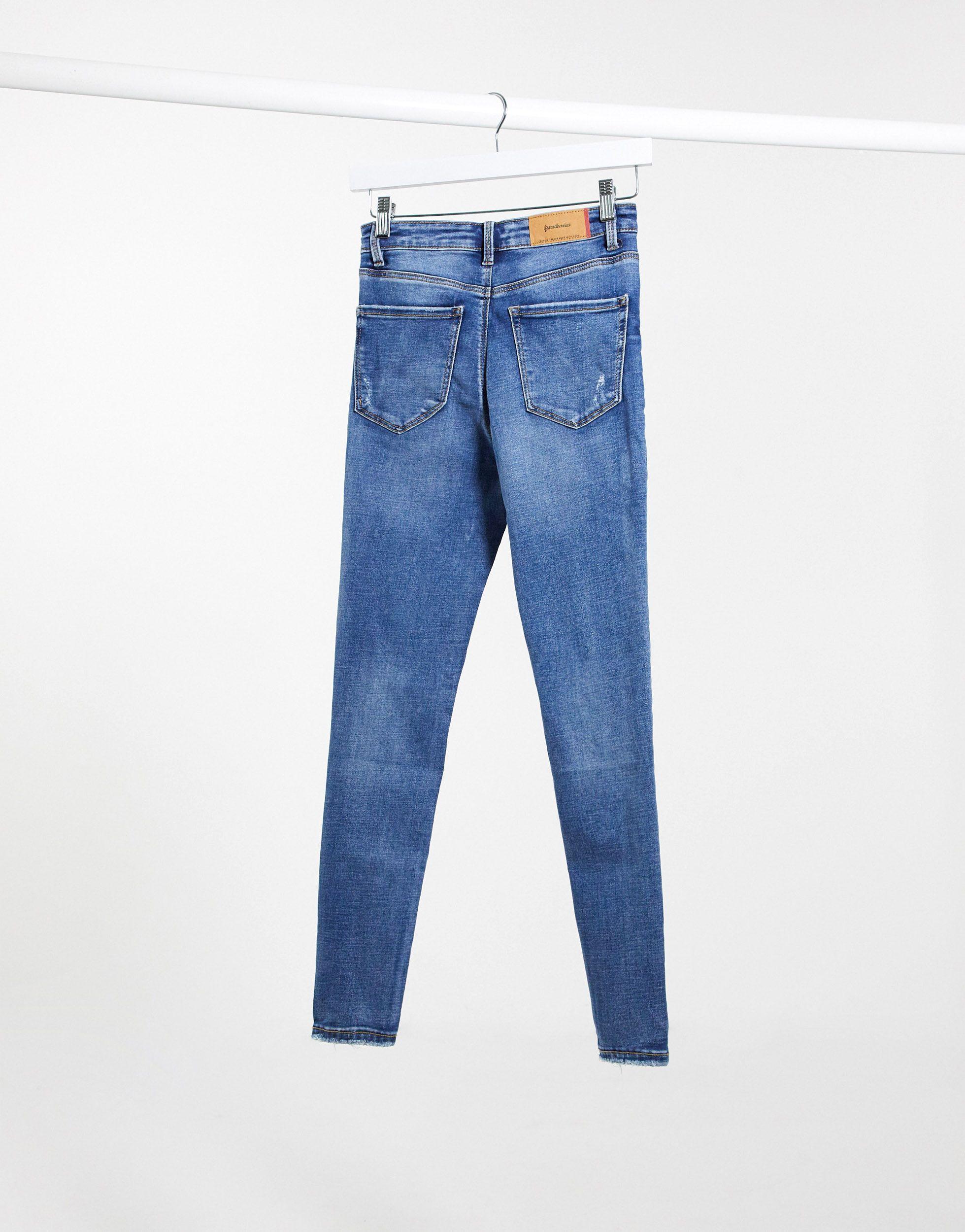 High Waist Skinny Jeans in Light Wash 