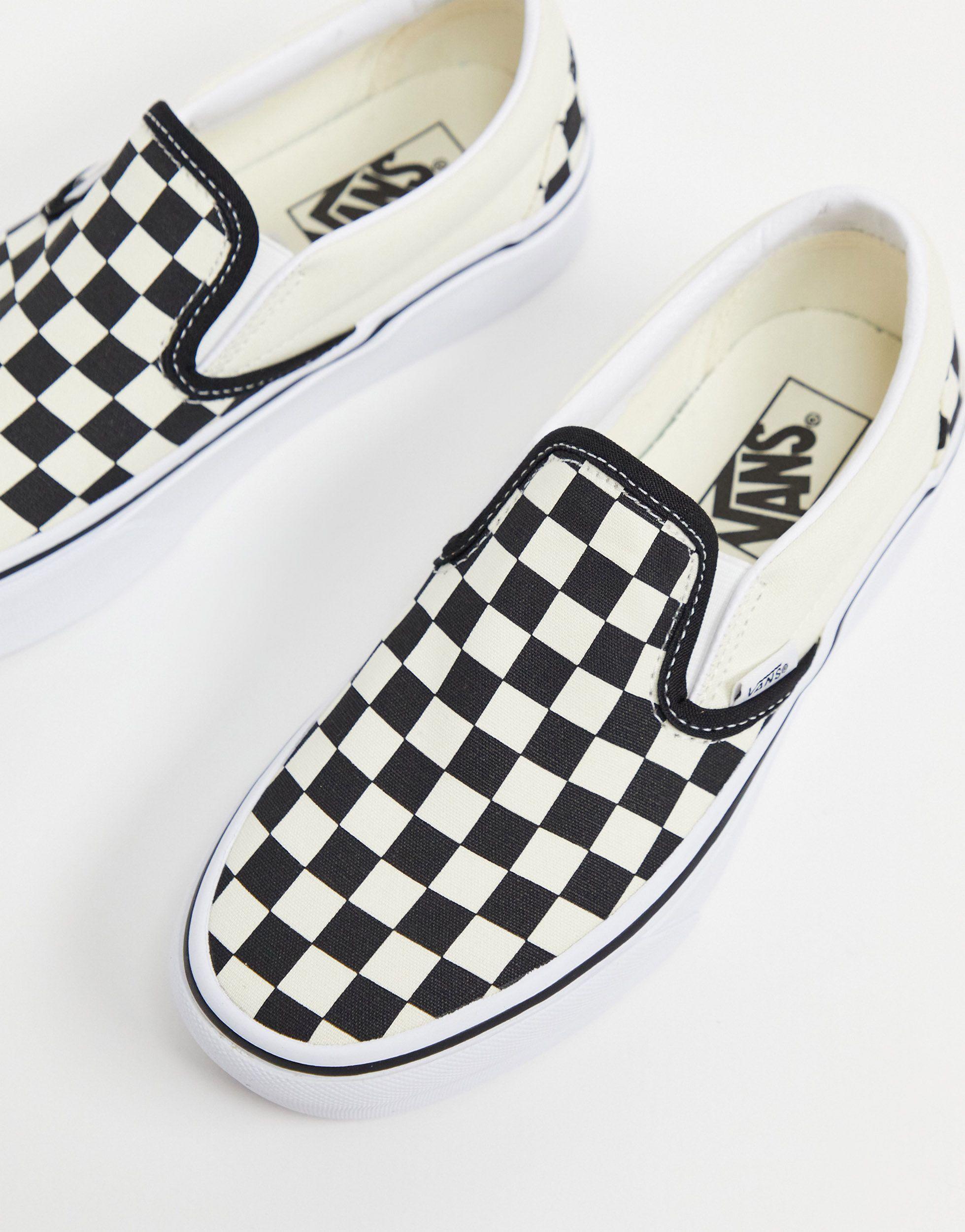 platform checkered vans junior