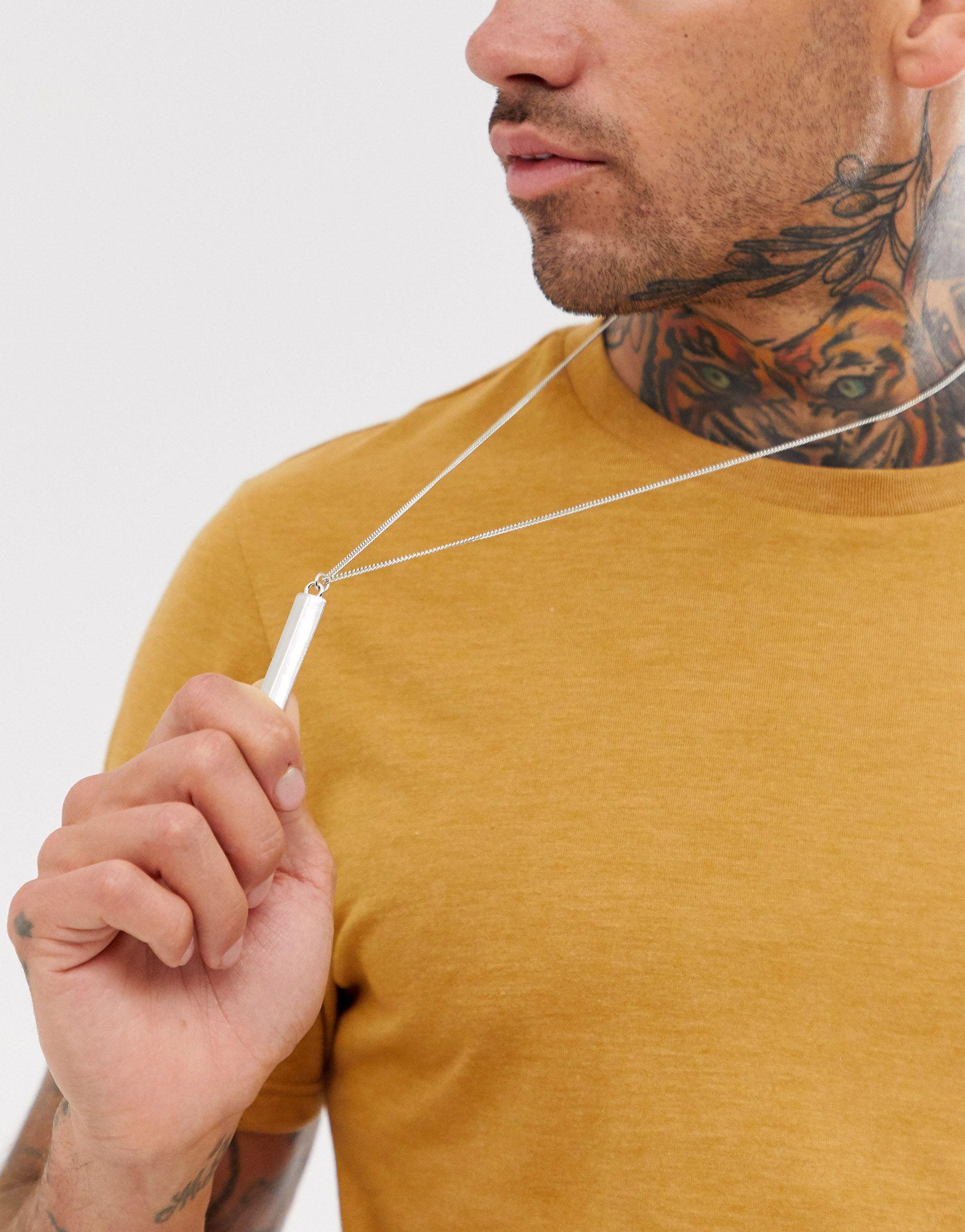 ASOS Necklace With Minimal Bar Pendant 
