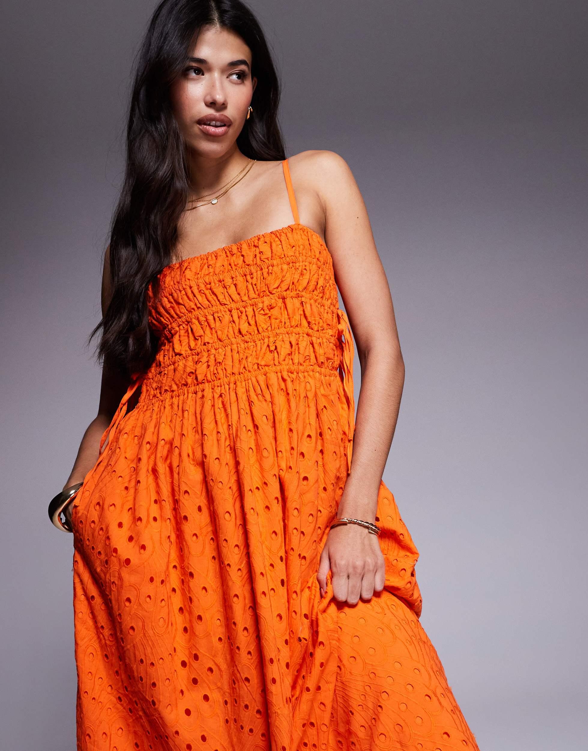 river island orange floral dress Orange Cotton Floral Print Belted Shirt Dress
