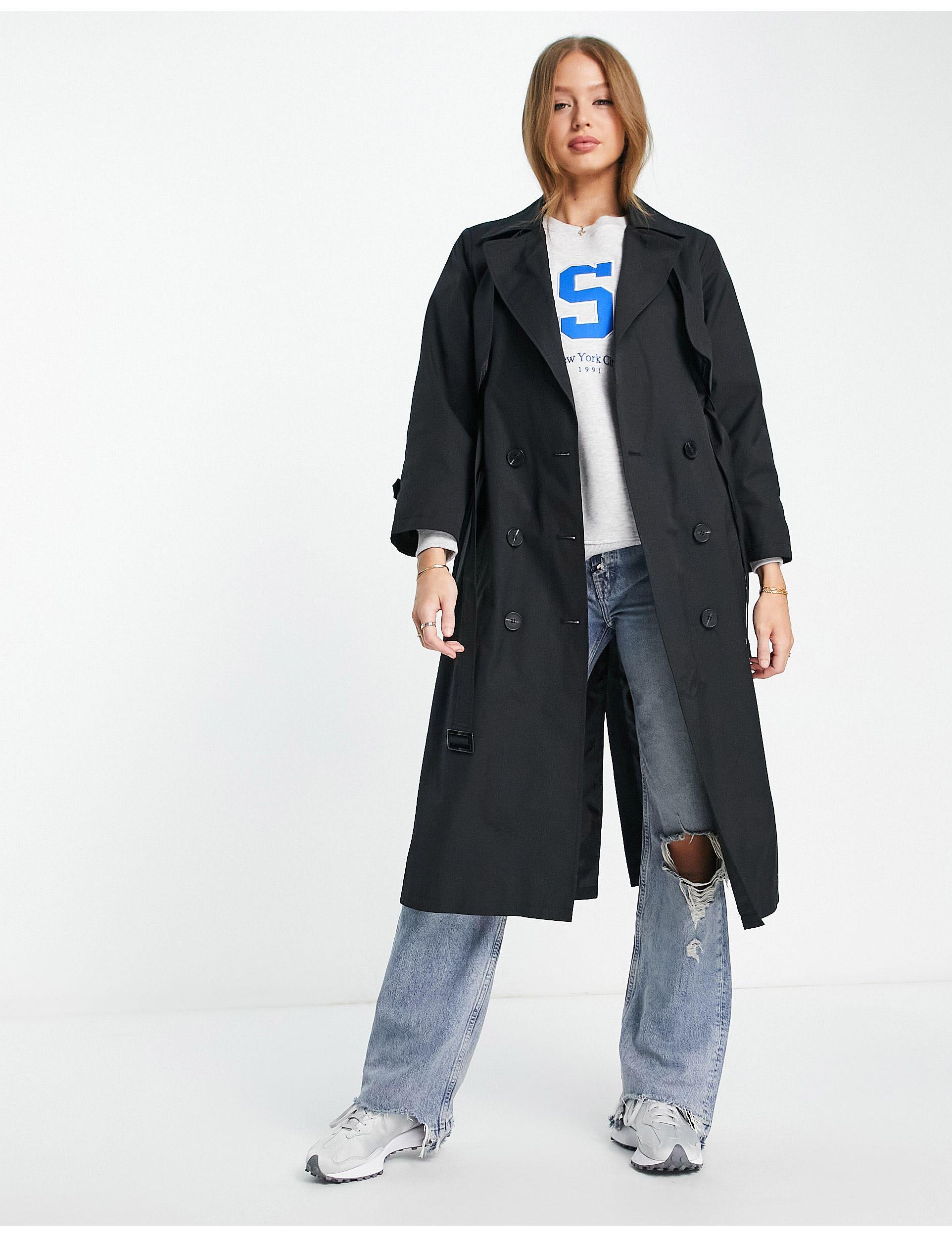 Urbancode Urban Code Longline Oversized Trench Coat in Blue Lyst UK