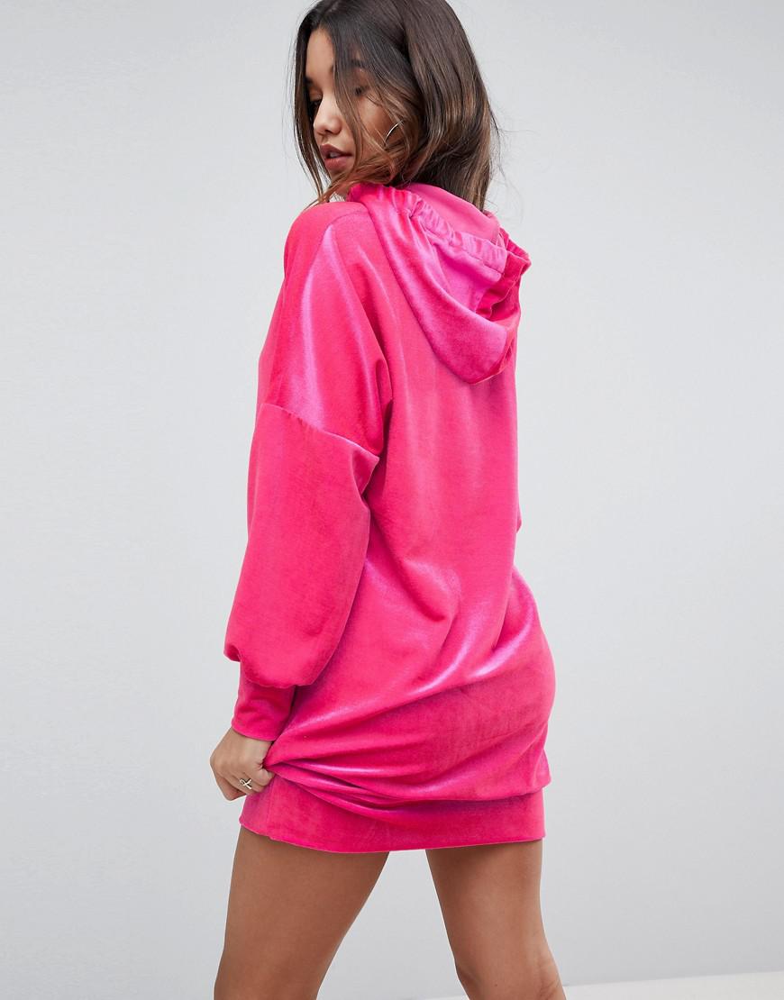 velvet hoodie dress