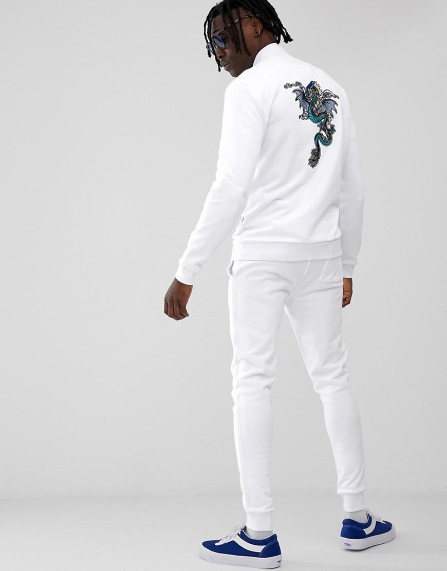 asos white tracksuit