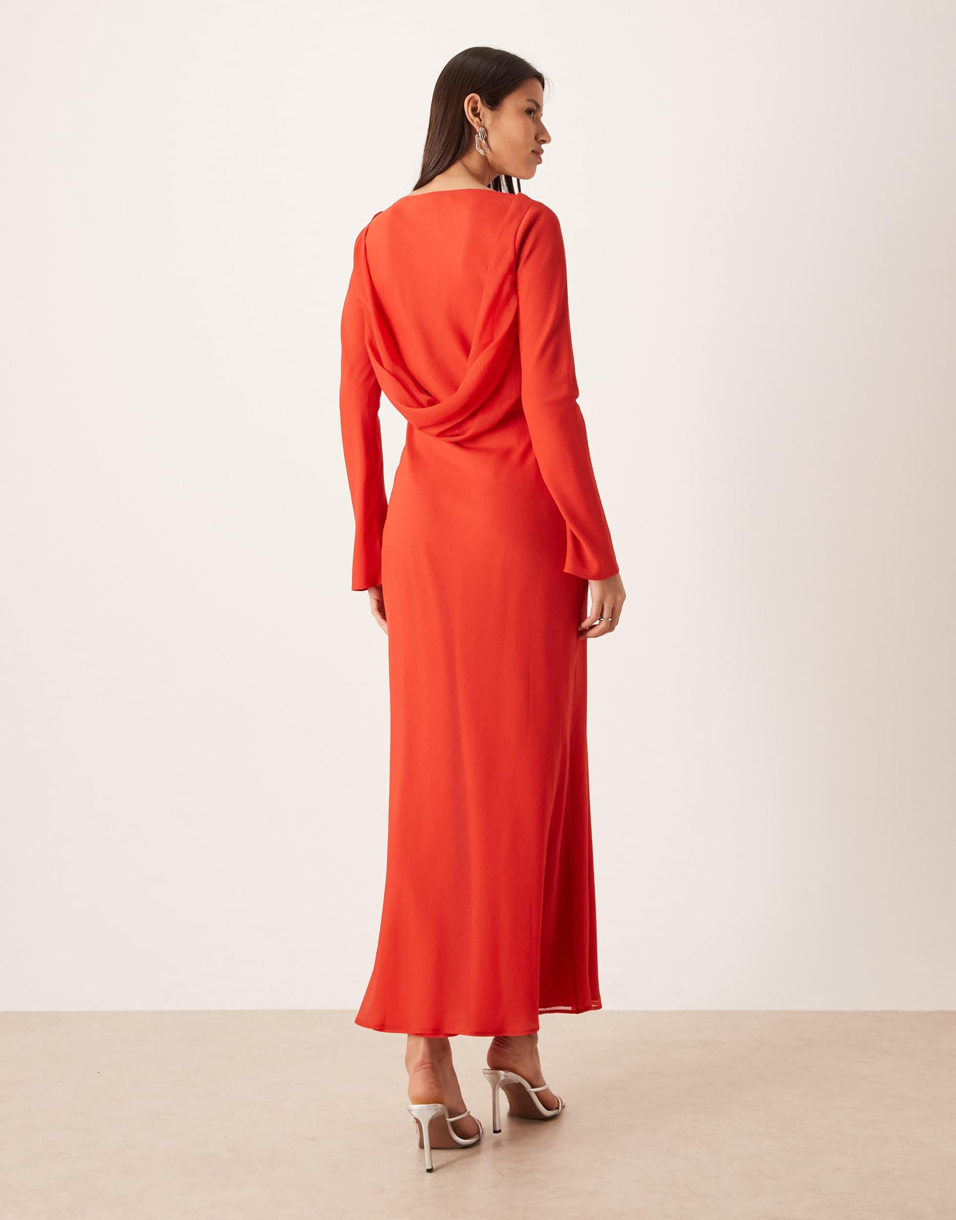 red chiffon wrap dress Designer Red Chiffon Wrap Dresses for Women - Up to 84% off