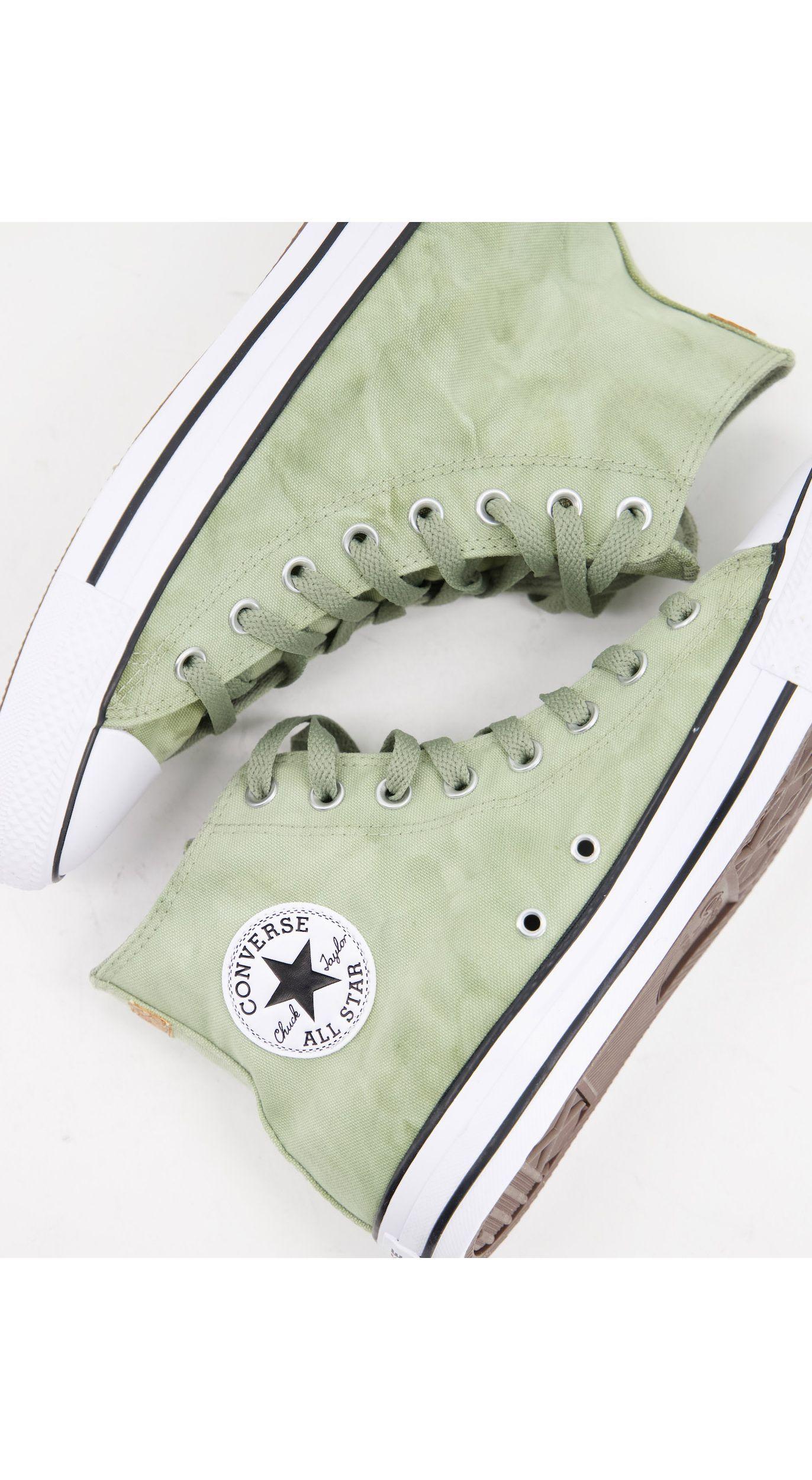 Converse Chuck Taylor All Star Hi Washed Canvas Trainers in Green for Men |  Lyst UK