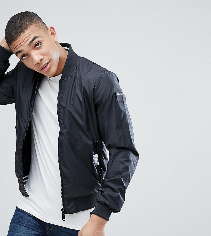 black reversible bomber jacket