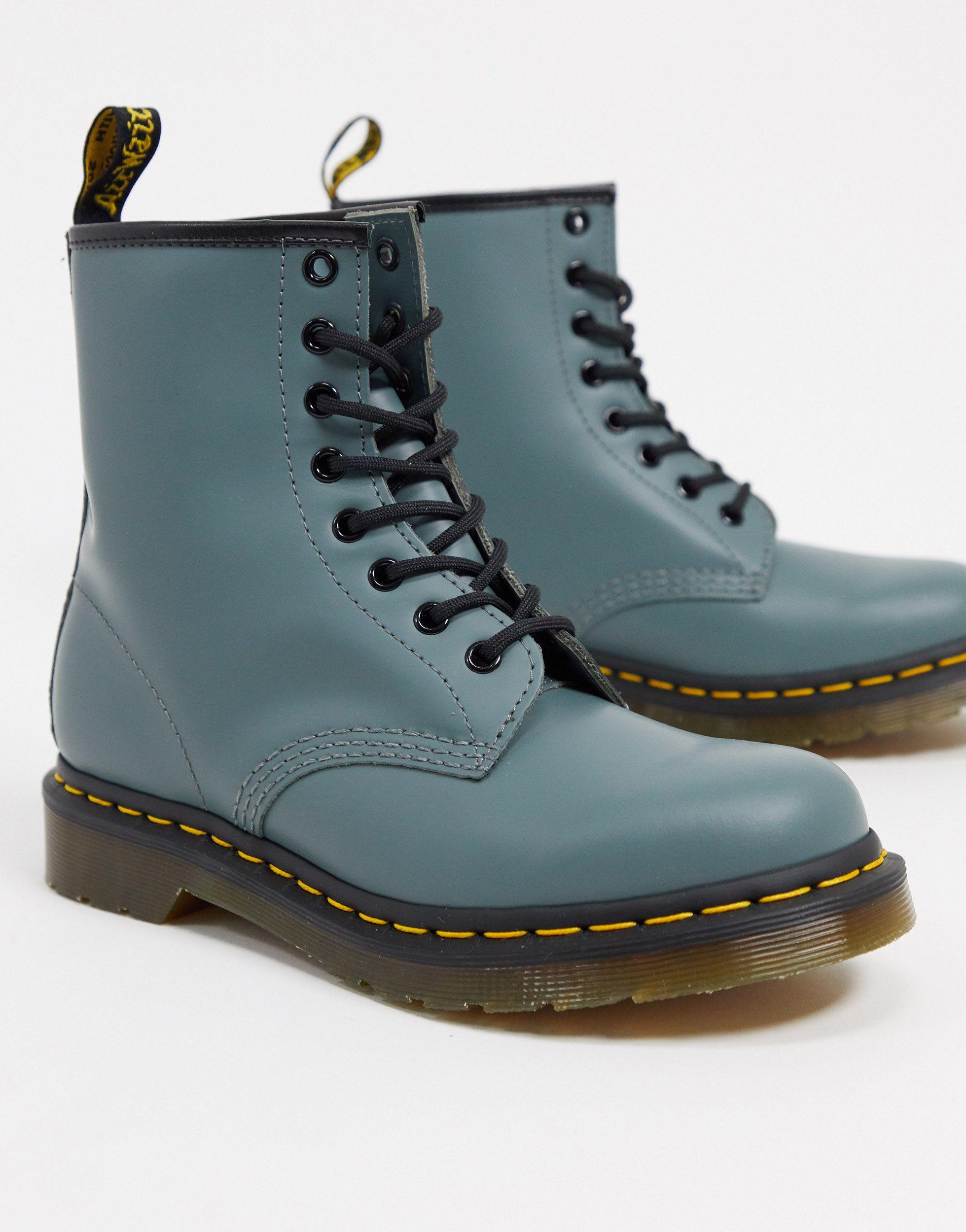 Dr. Martens 1460 Smooth Leather Boot in Gray | Lyst