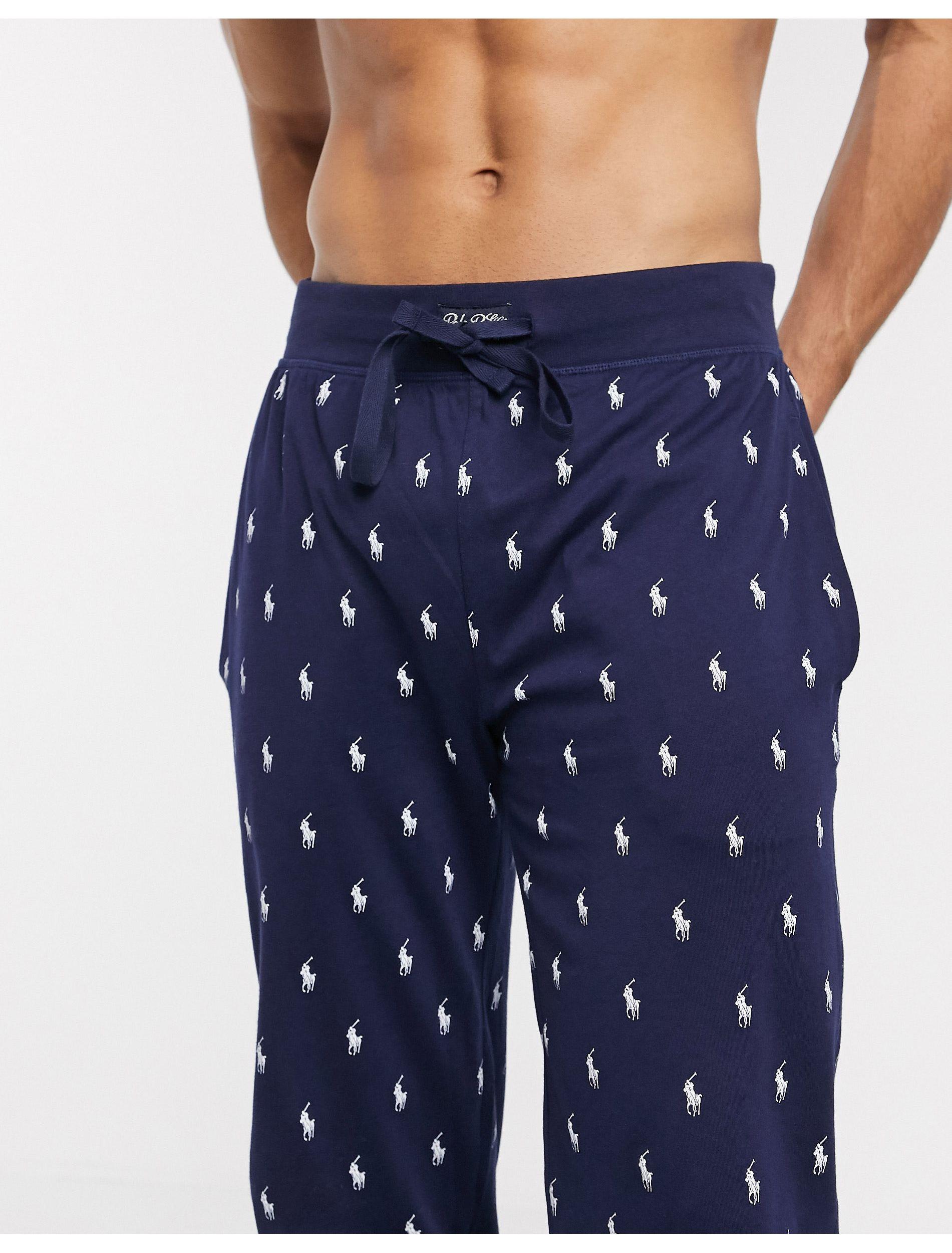 Polo Ralph Lauren Cotton Pony Print Pajama Jogger Pants in Navy (Blue) for  Men - Save 56% | Lyst