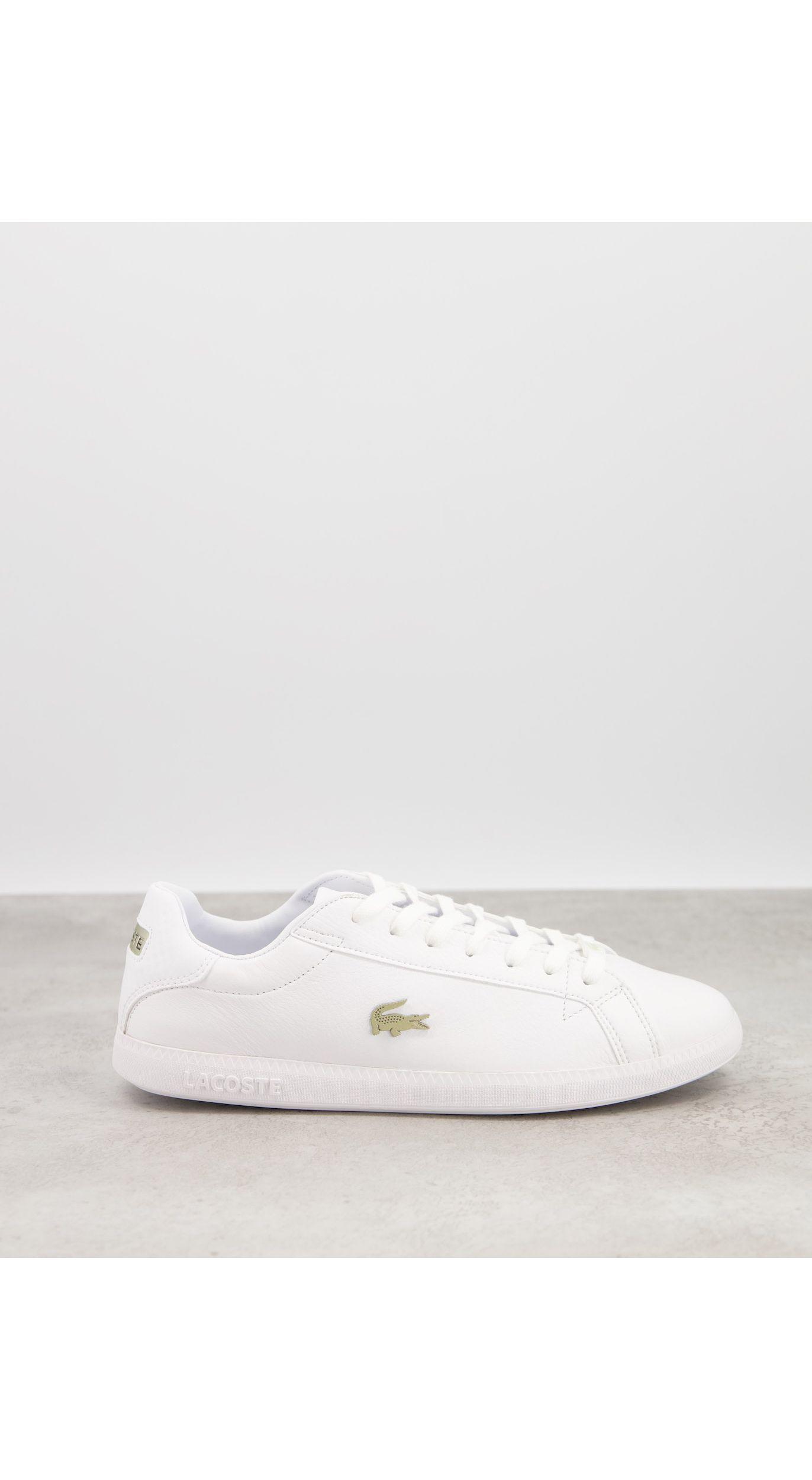 Zapatillas blancas con cocodrilo dorado graduate Lacoste de hombre de color  Blanco | Lyst