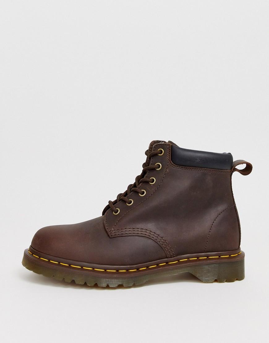 Dr Martens 939 6 Eye Boots In Brown Leather Clearance, 57% OFF |  www.al-anon.be