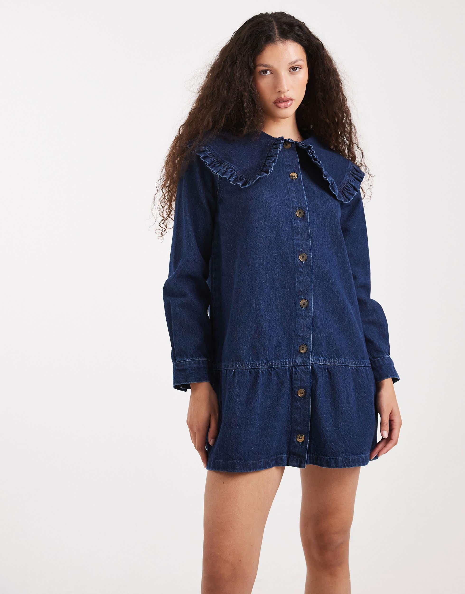 asos blue peplum dress Peplum dress