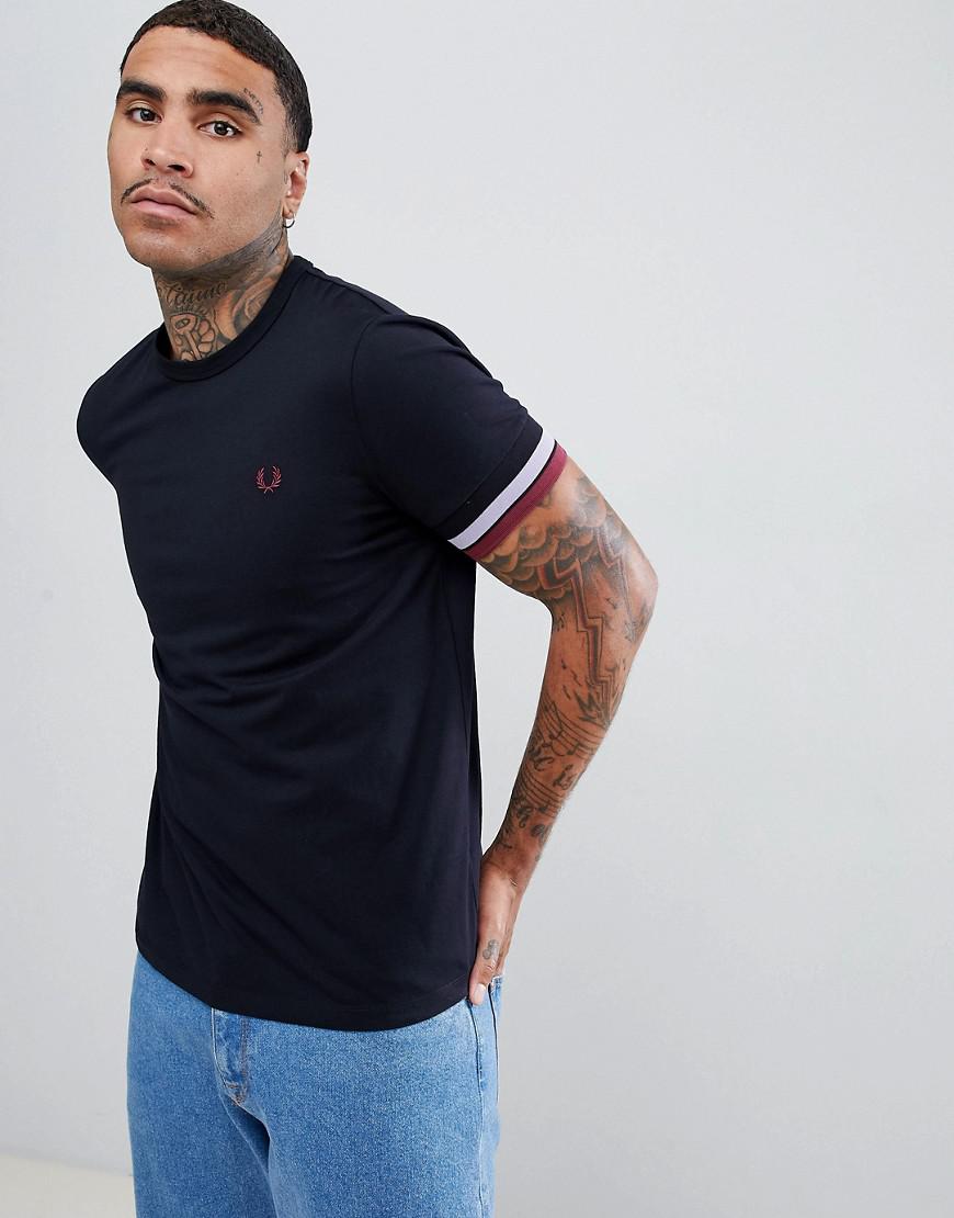 Fred Perry Bold Tipped T-shirt In Navy in Blue for Men - Lyst