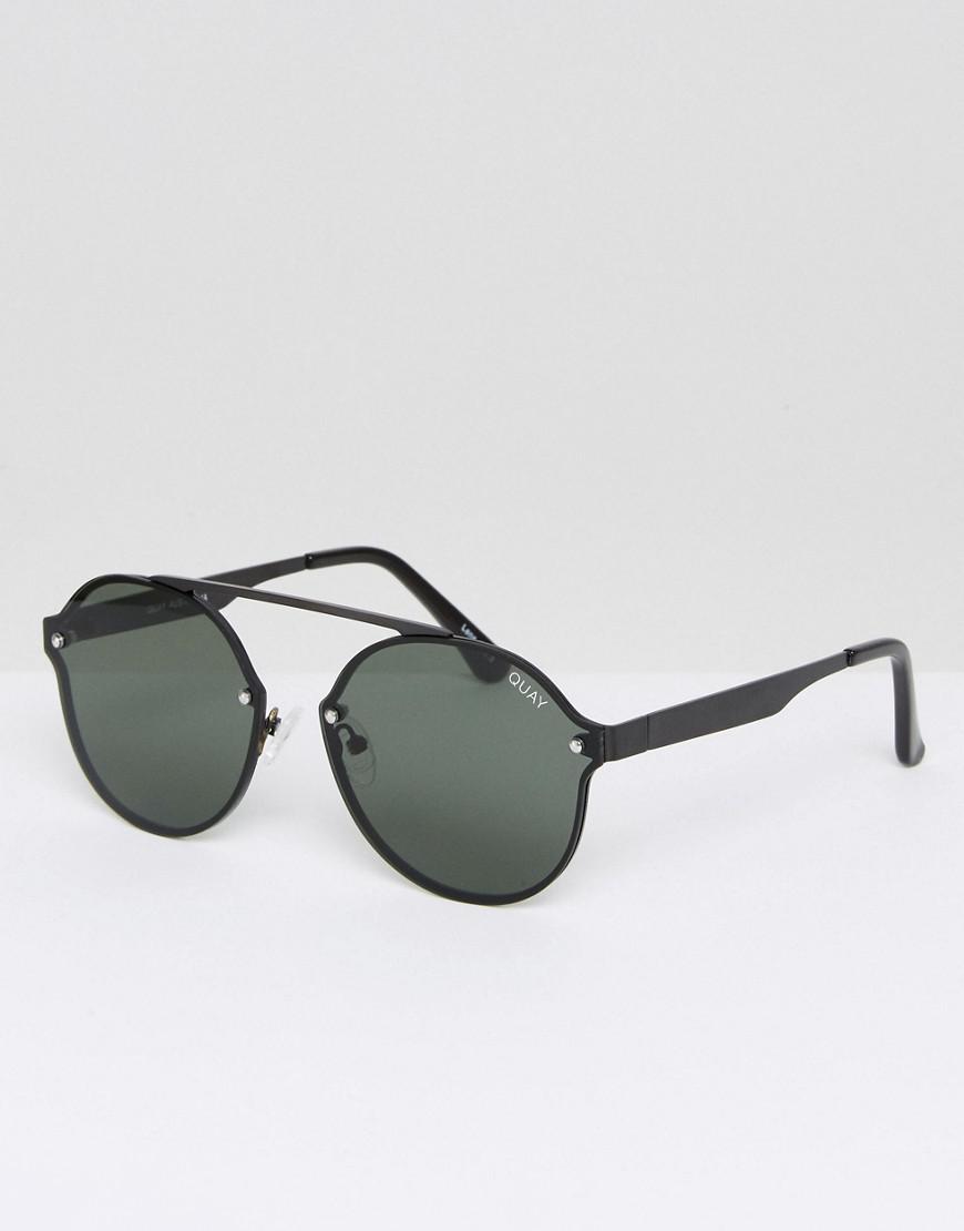 Lyst Quay Camden Heights Round Sunglasses In Black in Black for Men