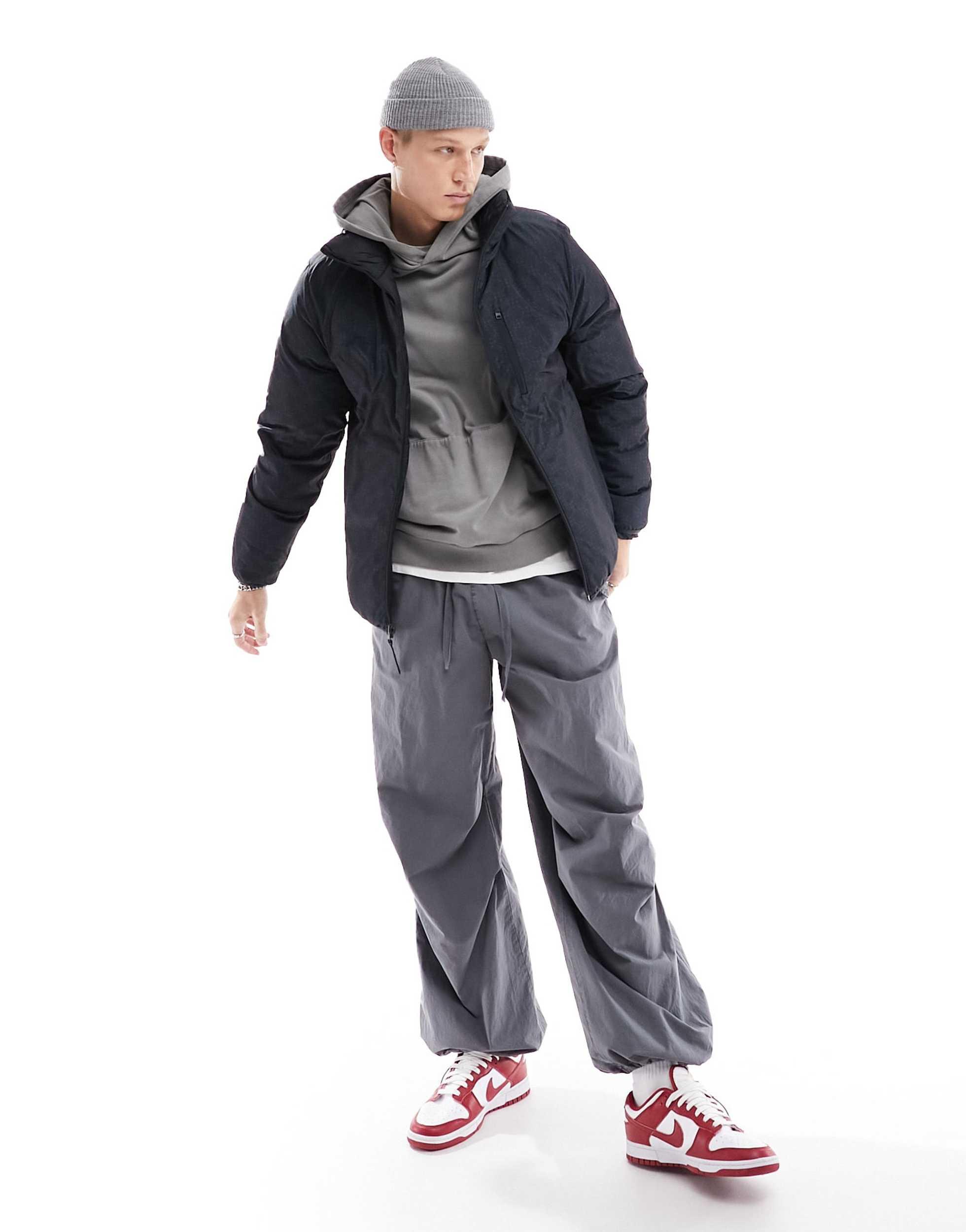 Doudoune reversible a col montant et imprime sur l ensemble Hollister pour homme en coloris Noir Lyst