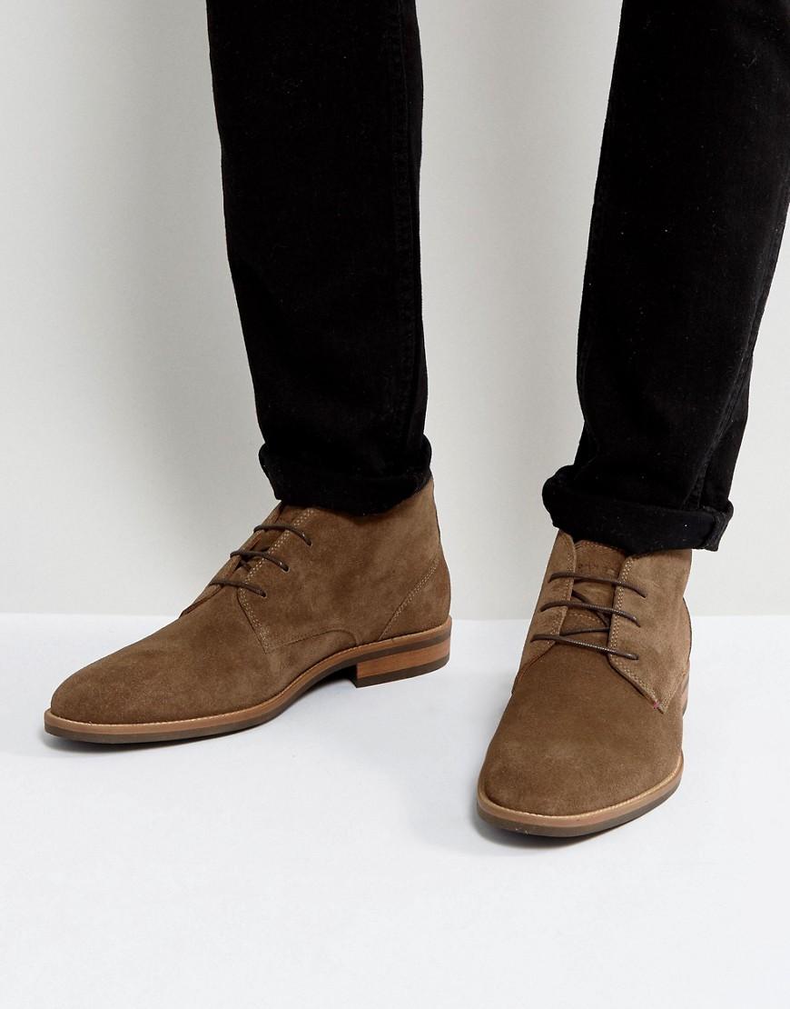 Tommy Hilfiger Daytona Suede Boots In Brown for Men | Lyst