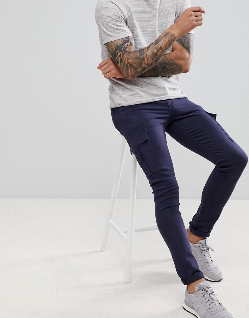 skinny jeans with cargo pockets