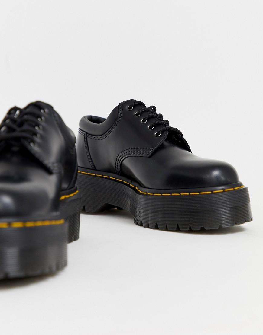 Dr. Martens Suede 8053 Quad Platform Shoes In Black for Men - Lyst