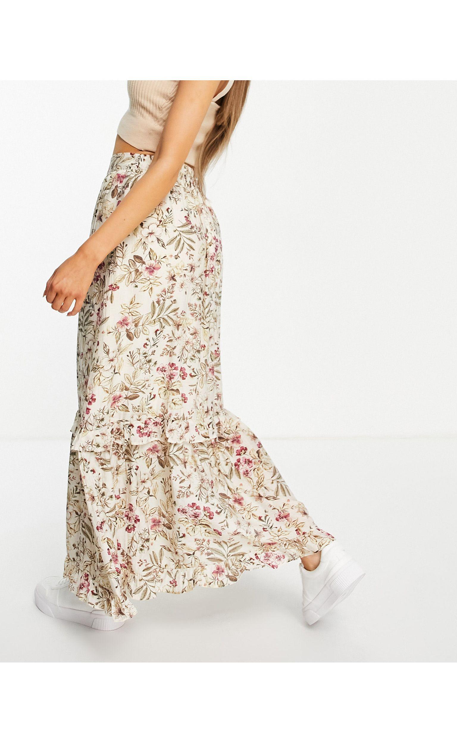 Jupe longue fleurie mango new arrivals