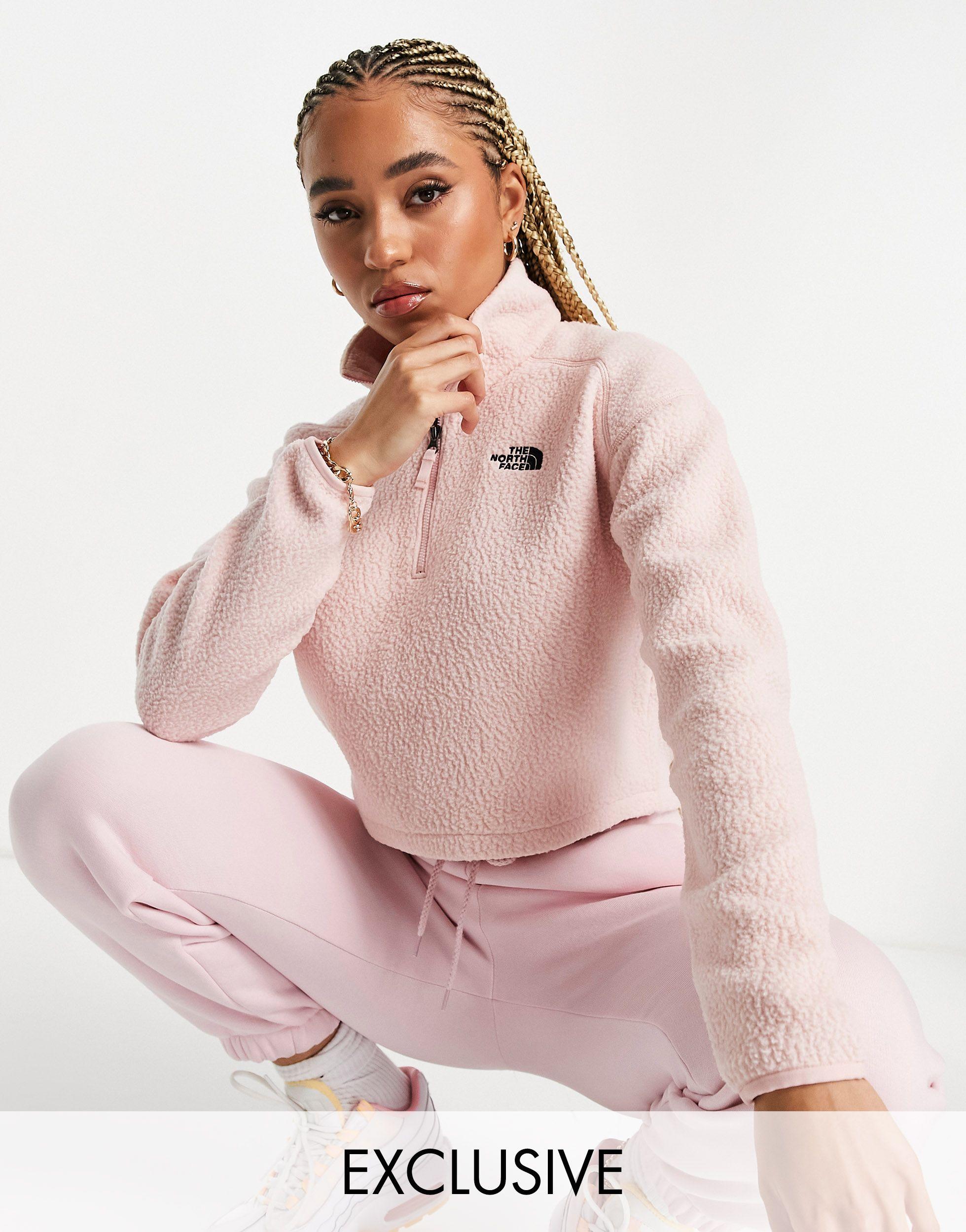 The North Face Osito Cropped Sherpa Fleece in Pink | Lyst UK