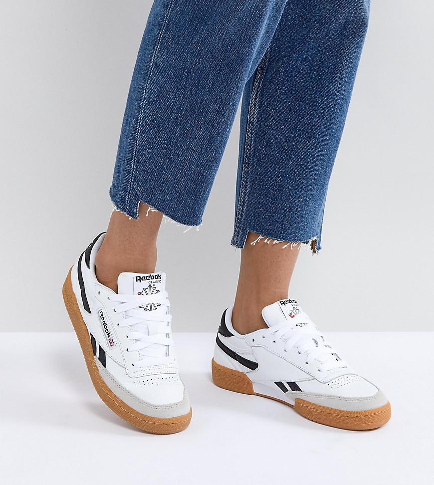 silhuet springe skuespillerinde Reebok Classic Revenge Plus Trainers In White And Navy - Lyst