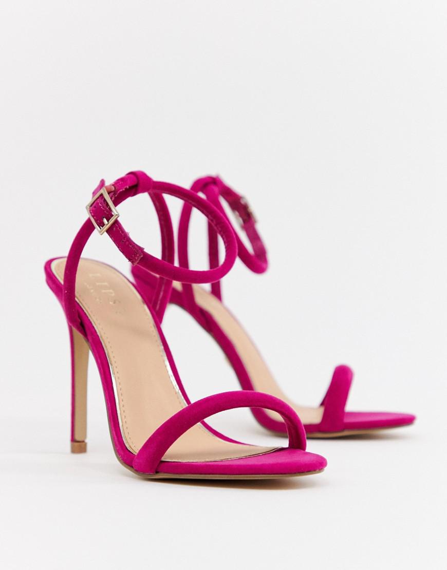 Lipsy Barely There Heeled Sandal With Cross Back In Fuschia in Pink | Lyst