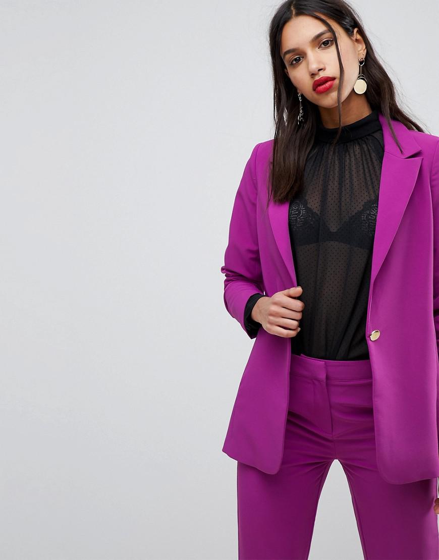 Blazer ajusté de couleur vive Y.A.S en coloris Violet | Lyst