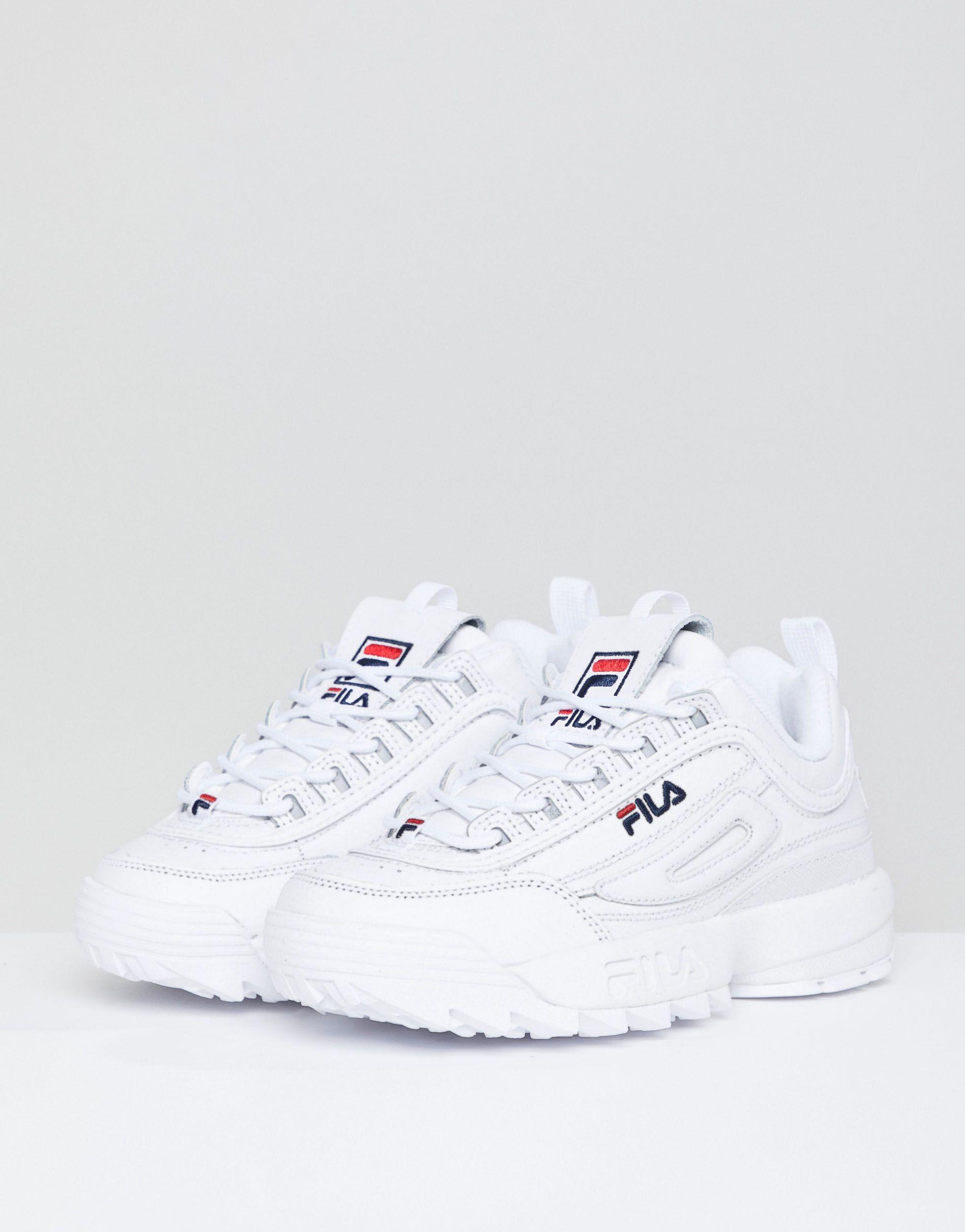 Fila Disruptor Trainers in White - Lyst
