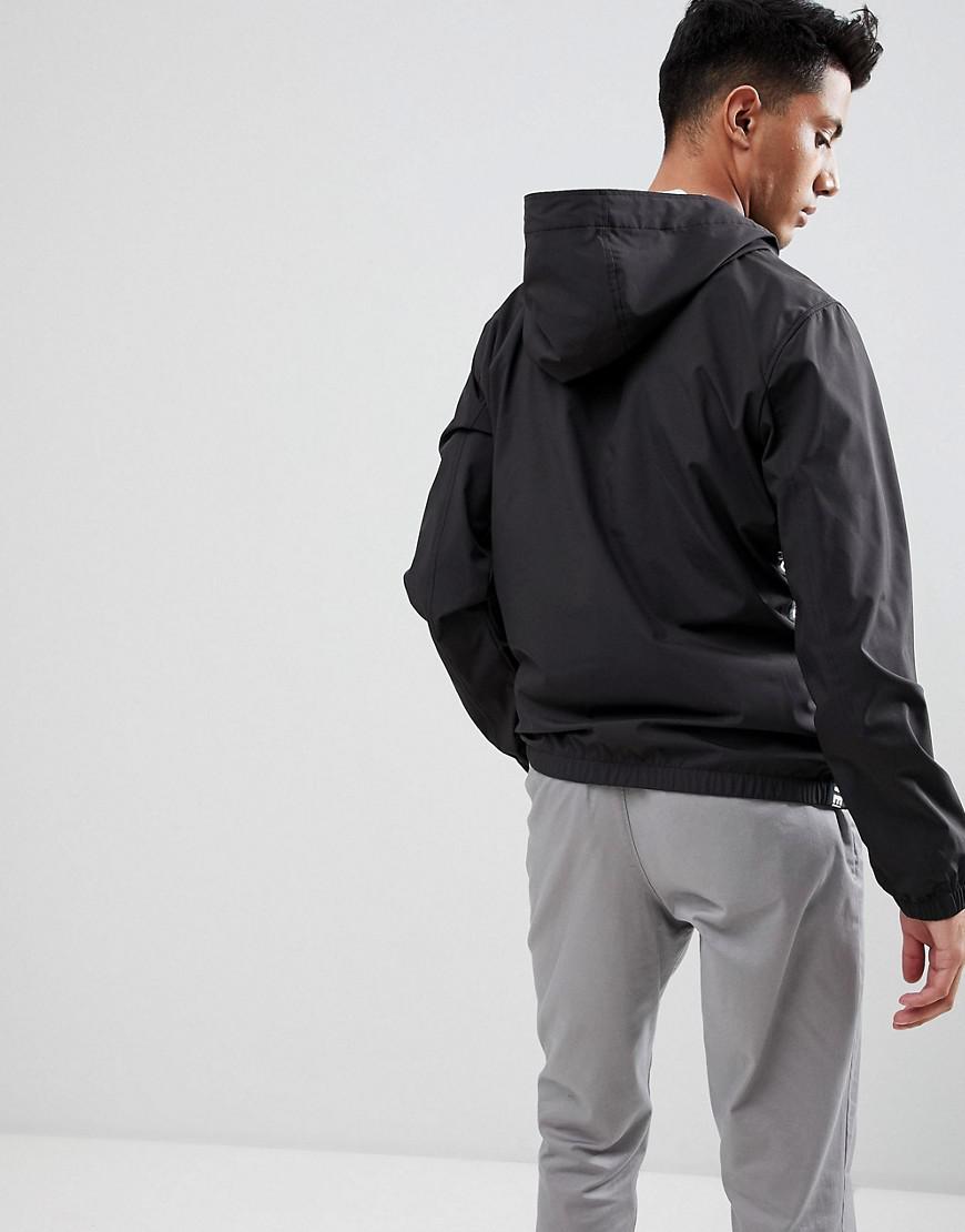 hollister black windbreaker jacket