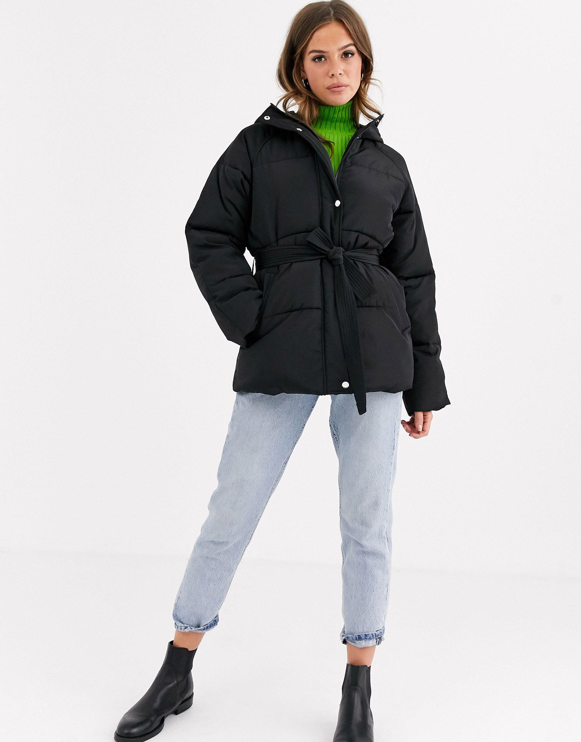 waist length puffer jacket