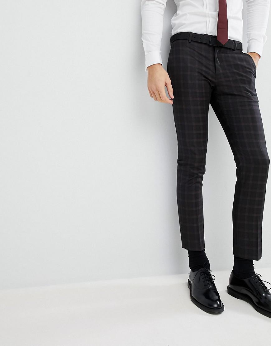 black check formal pants