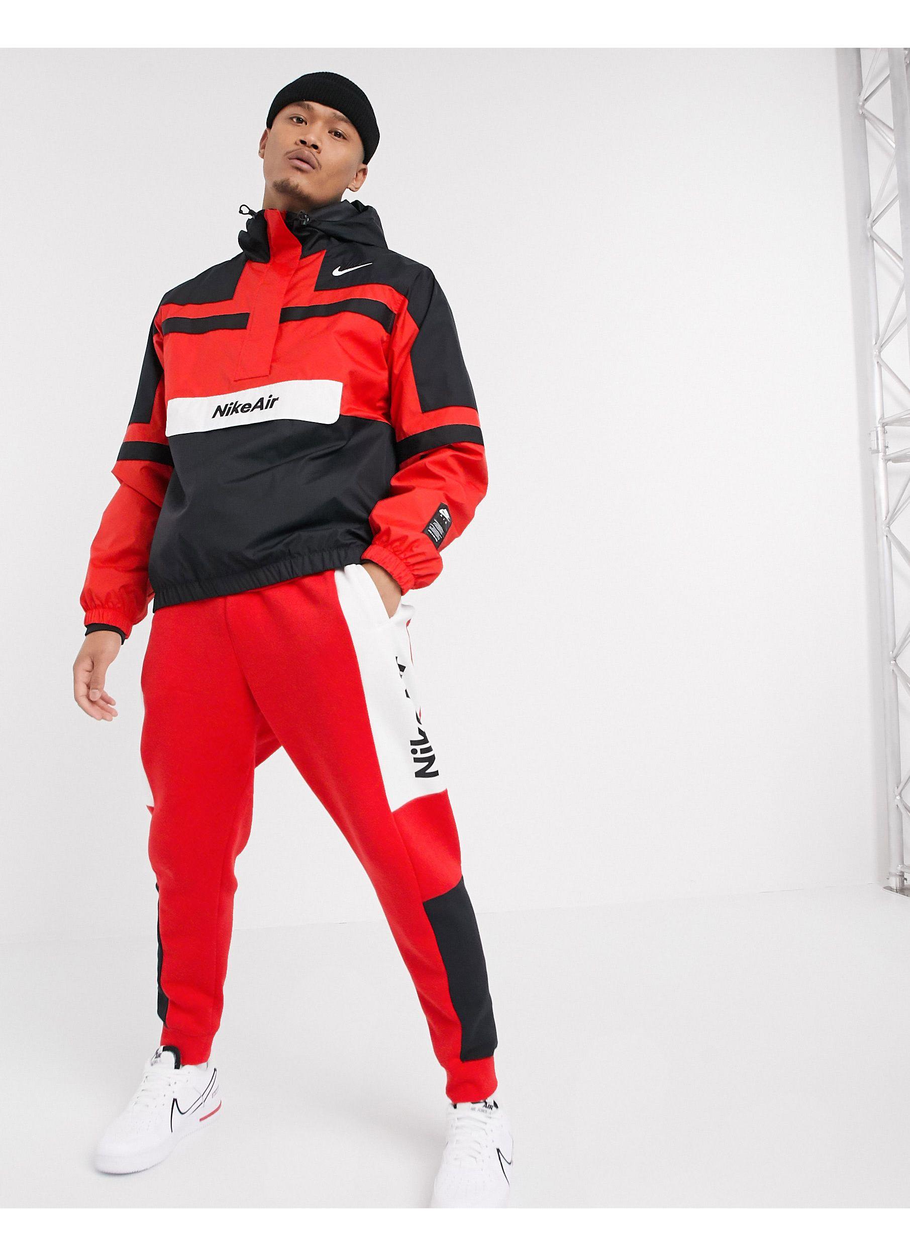 Air - Veste à enfiler avec demi-fermeture éclair - /noir Synthétique Nike  pour homme en coloris Rouge | Lyst