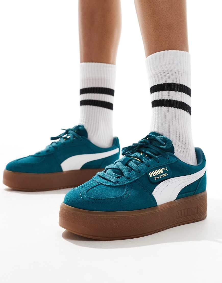 PUMA Palermo Platform Trainers in Blue Lyst UK