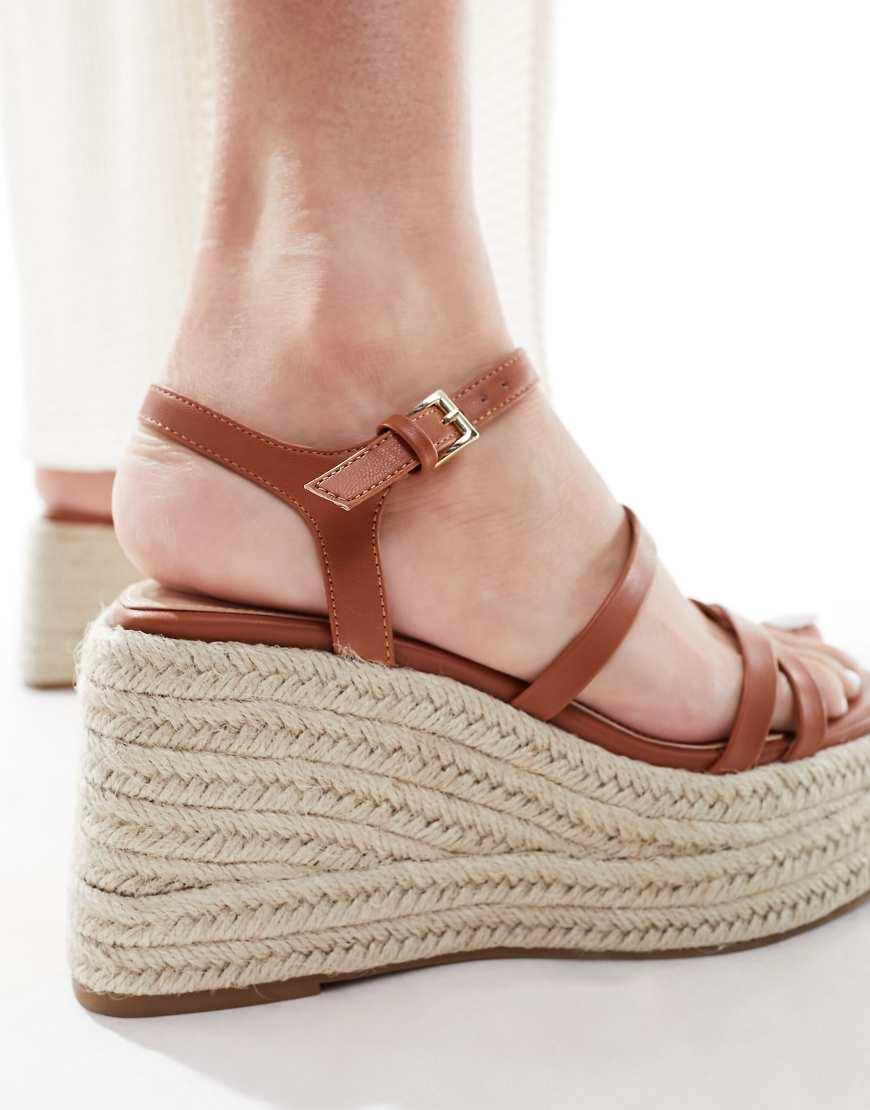 schuh Exclusive Vienna Strappy Espadrille Wedges in White Lyst UK