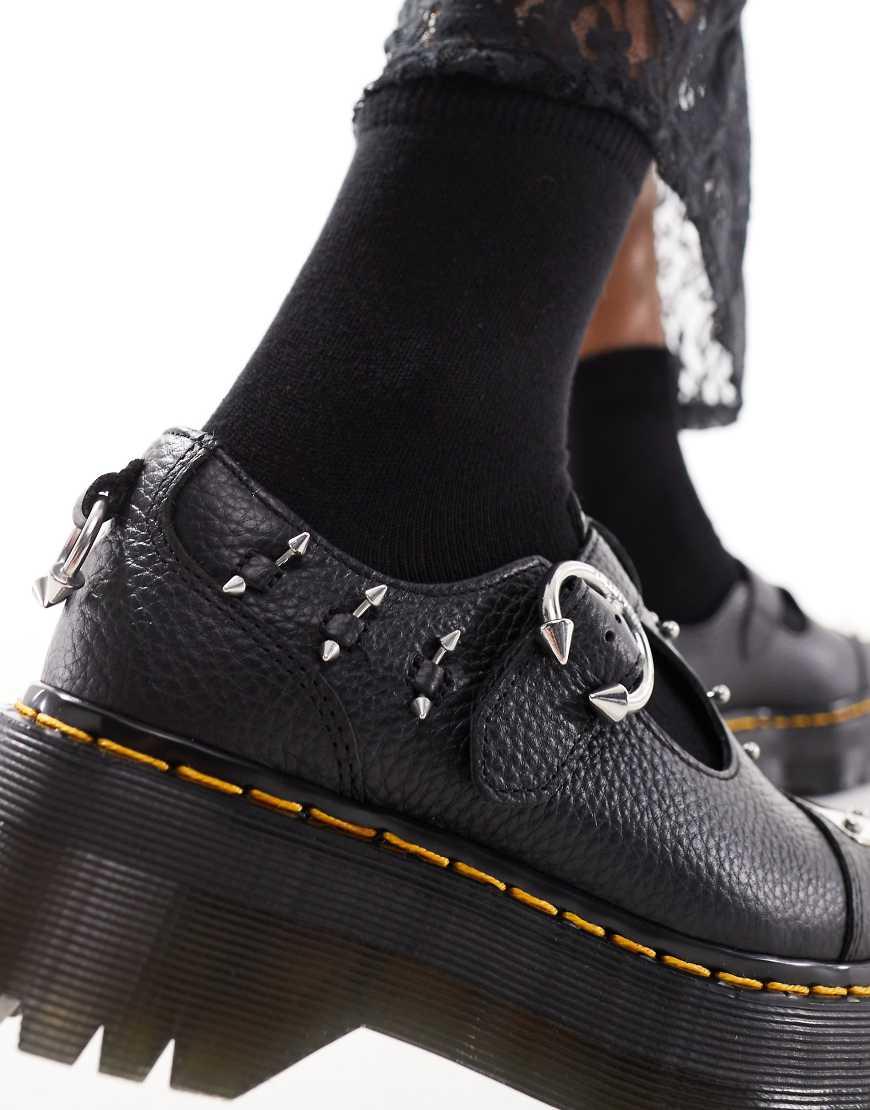 Dr. Martens Bethan Quad Mary Jane Piercing Shoes in White