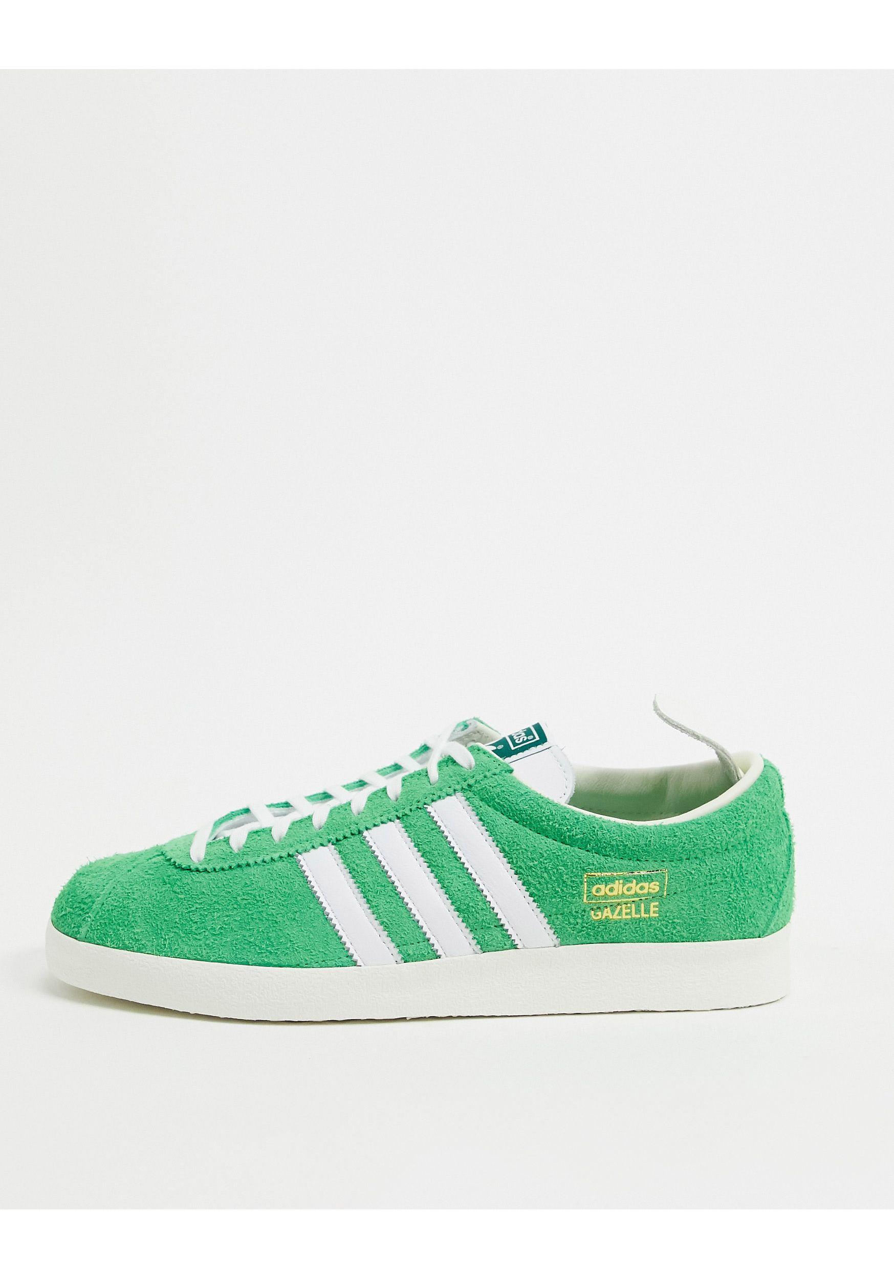 Sneaker Gazelle Vintage verdeadidas Originals in Pizzo di colore Verde |  Lyst