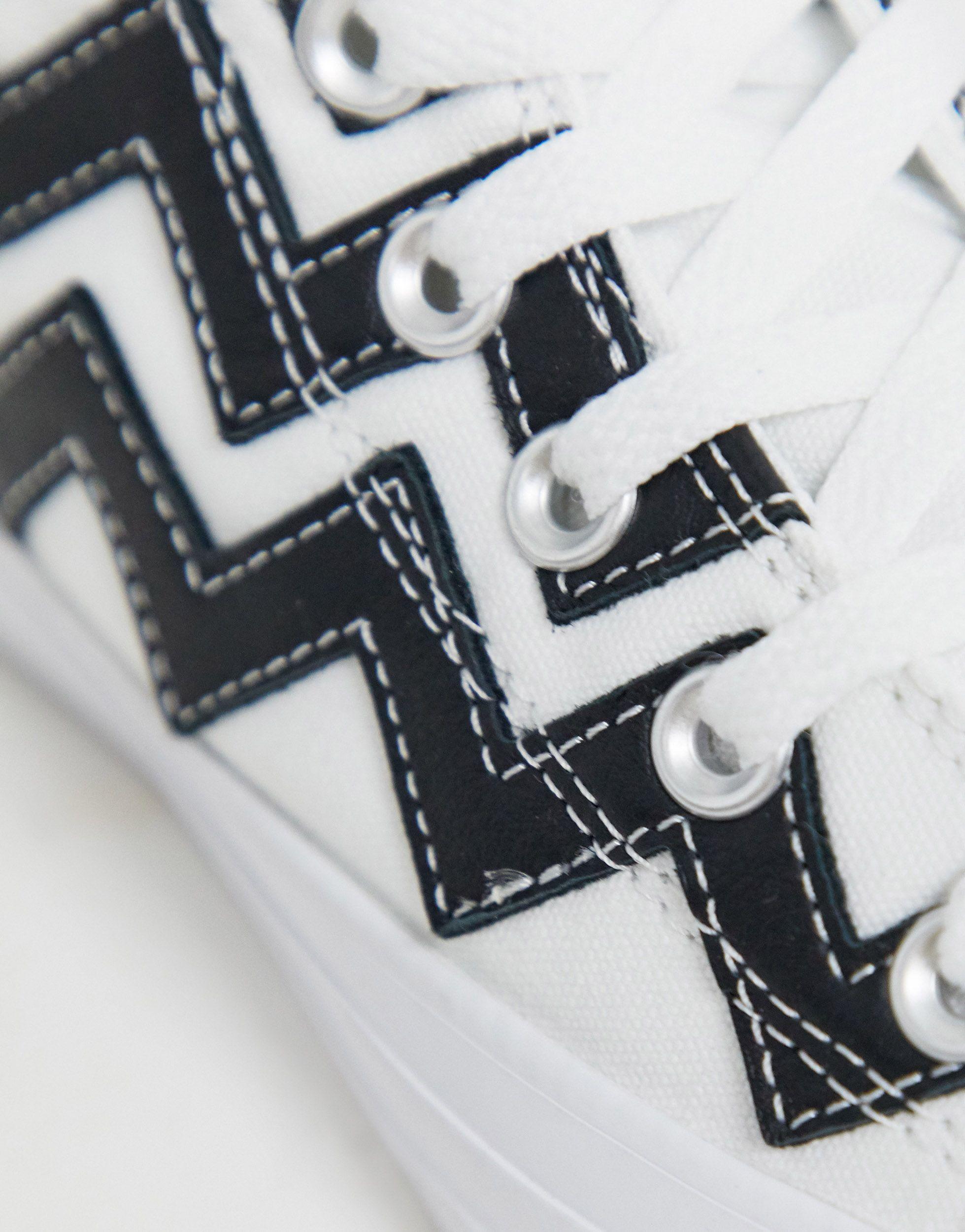 Converse Leer Chuck Taylor All Star - -witte Hoge Leren Sneakers in het  Zwart - Lyst