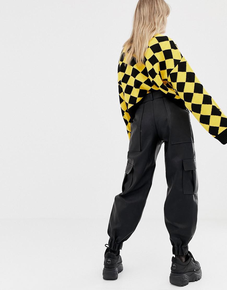 leather combat trousers