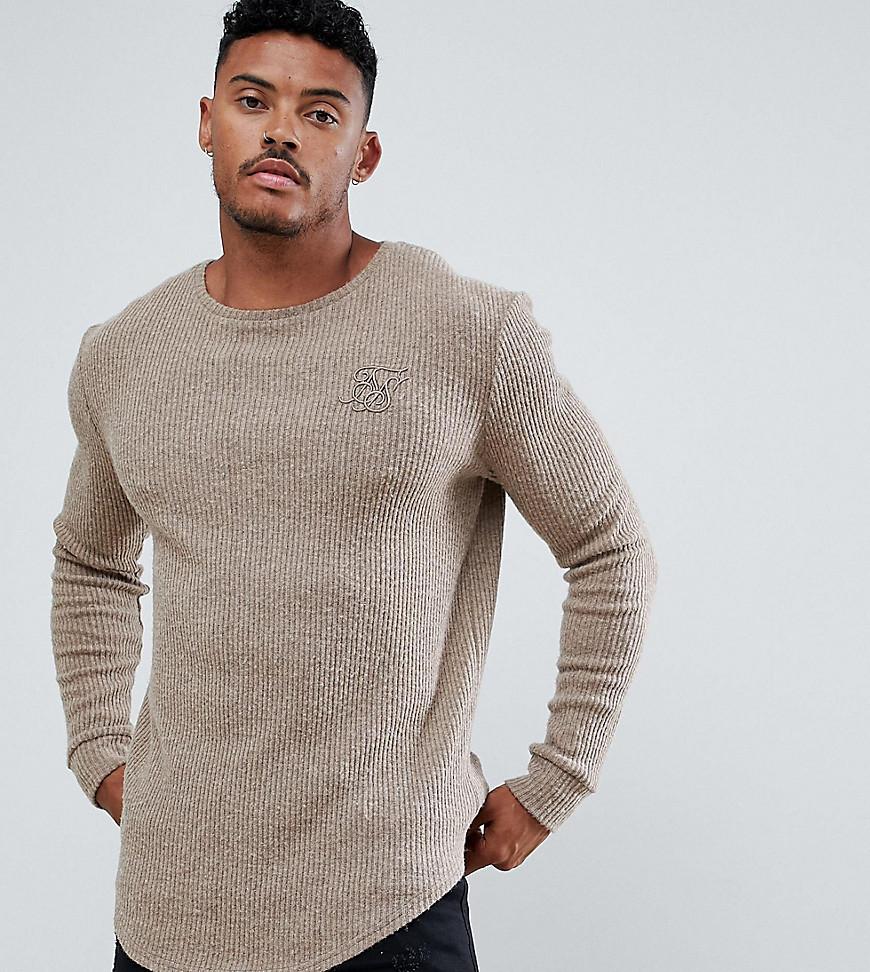 SIKSILK Pullover in Camel mit abgerundetem Saum, exklusiv bei ASOS in Natur  für Herren | Lyst DE