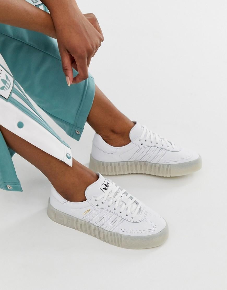 Preference beskyldninger klamre sig adidas Originals Samba Rose Sneakers In Triple White | Lyst
