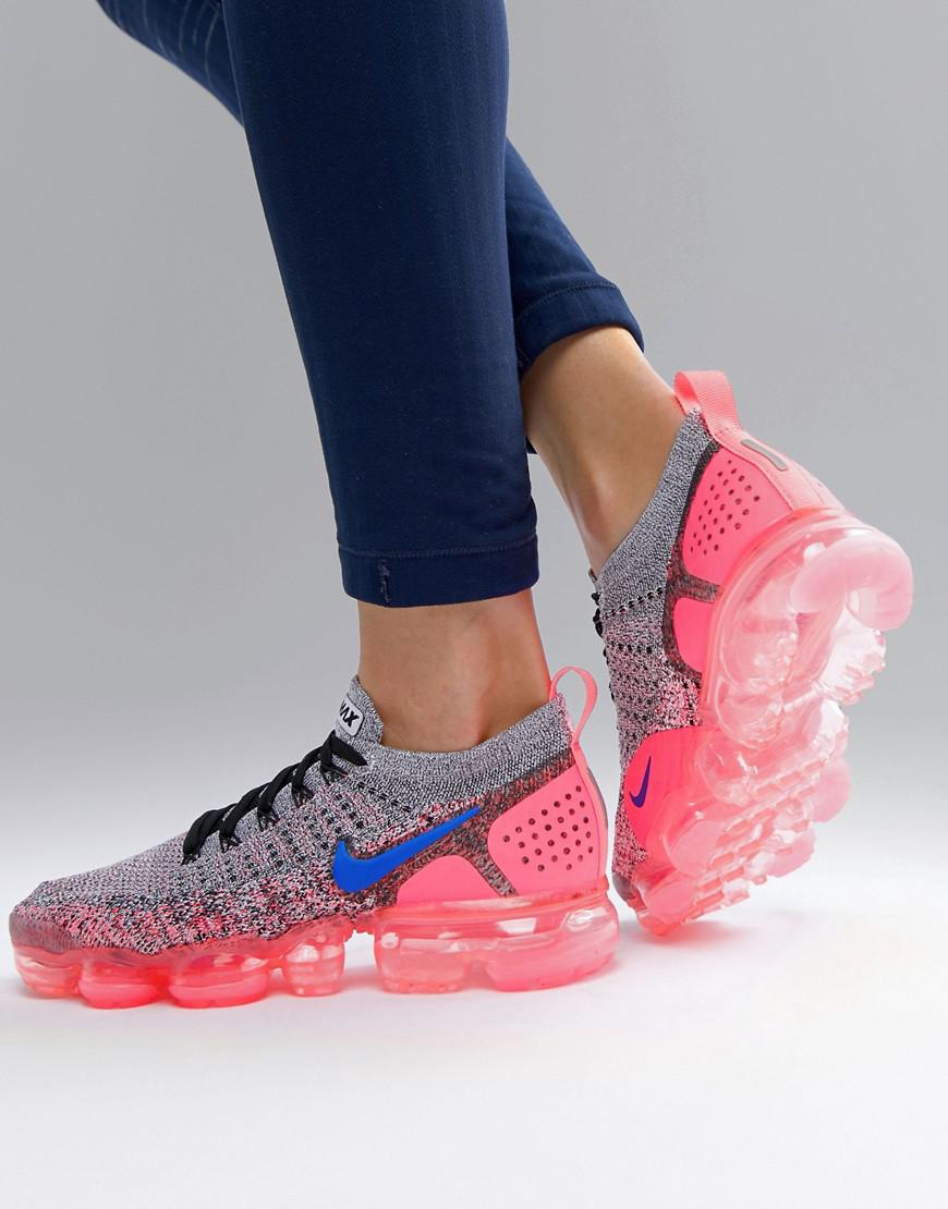 Nike Rubber Nike Air Vapormax Flyknit Trainers In Grey And Pink in Grey |  Lyst Australia