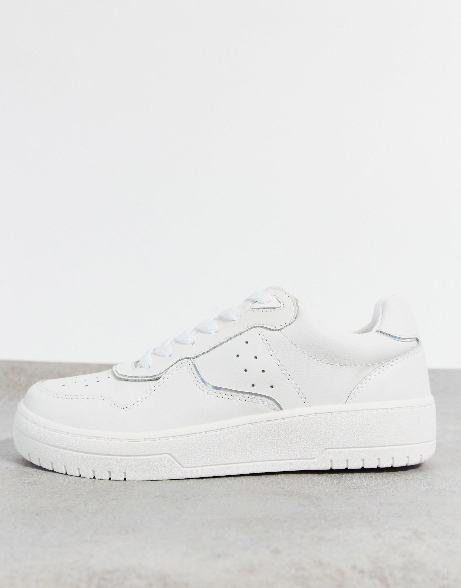 stradivarius white platform sneakers