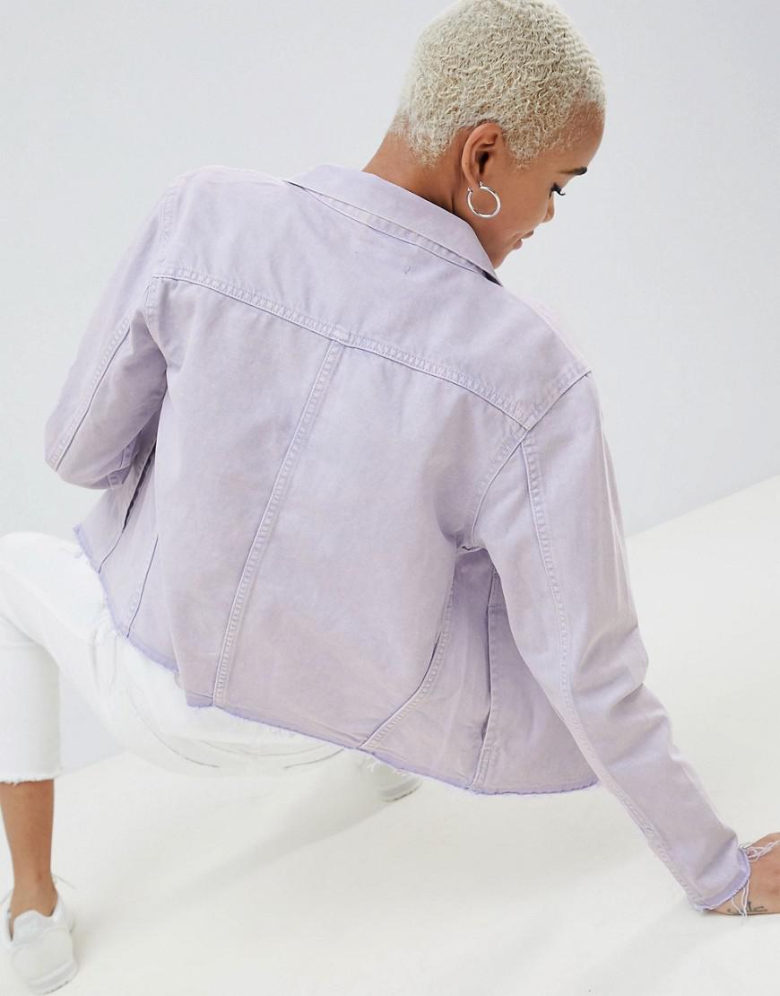 line 8 unisex oversized lined trucker jacket