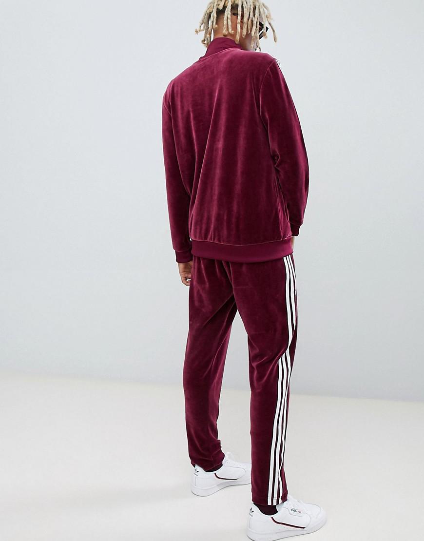 Pantalon de jogging en velours adidas Originals pour homme en coloris Rouge  | Lyst