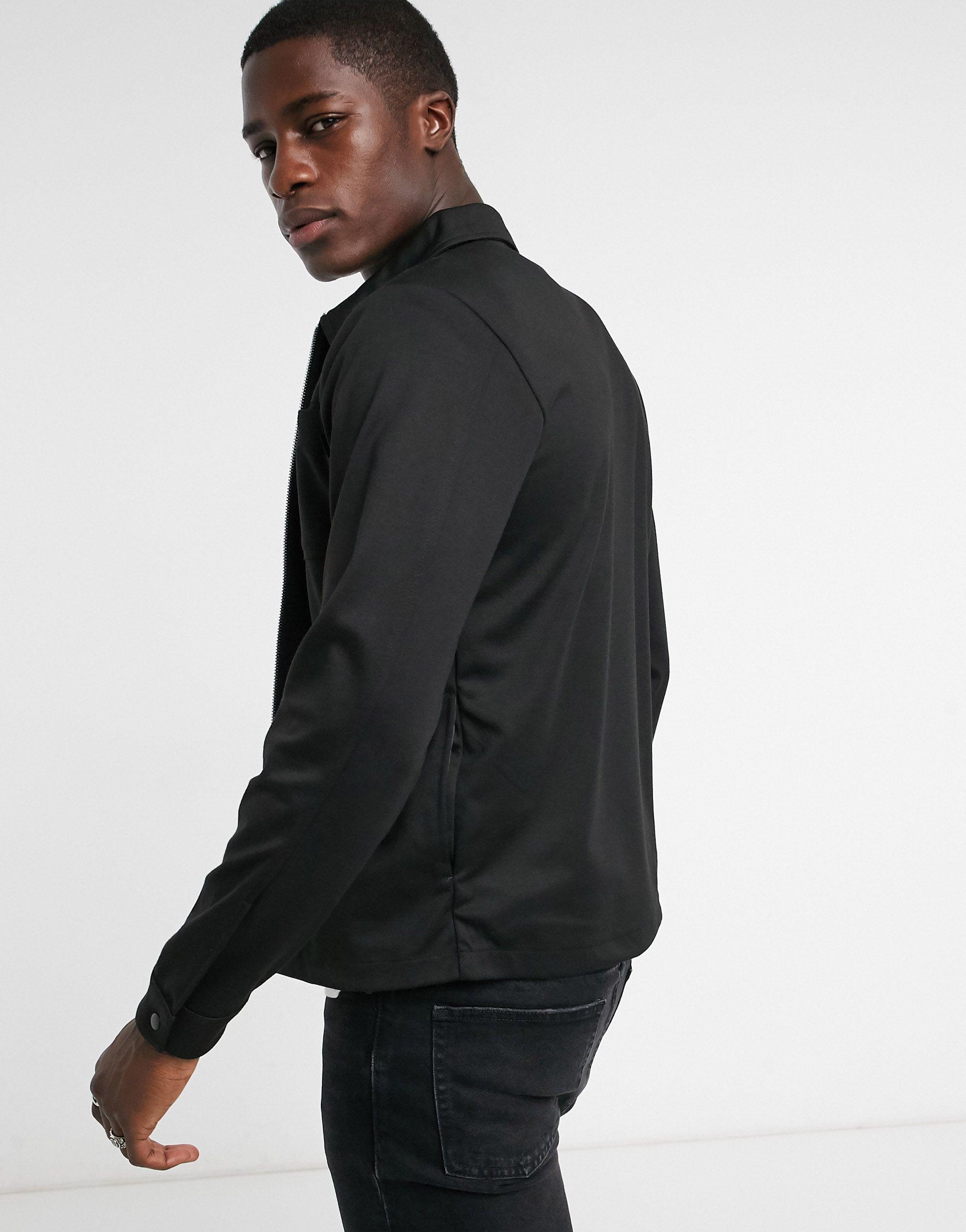 Keel Pence Hertogin Jack & Jones Premium Zip-through Boxy Stretch Jacket in Black for Men | Lyst